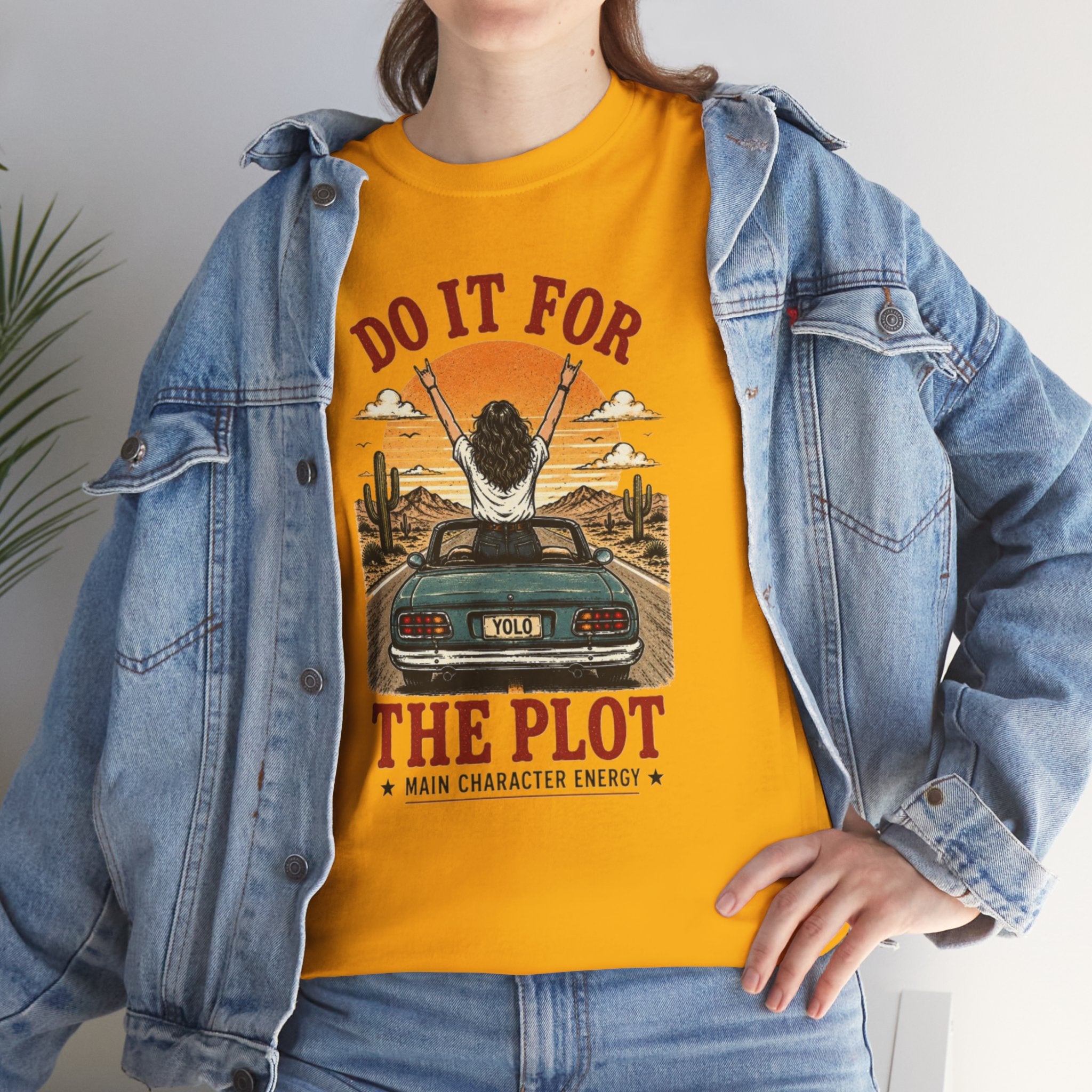 Do It For The Plot Tee | Retro Main Character Energy Graphic T-Shirt