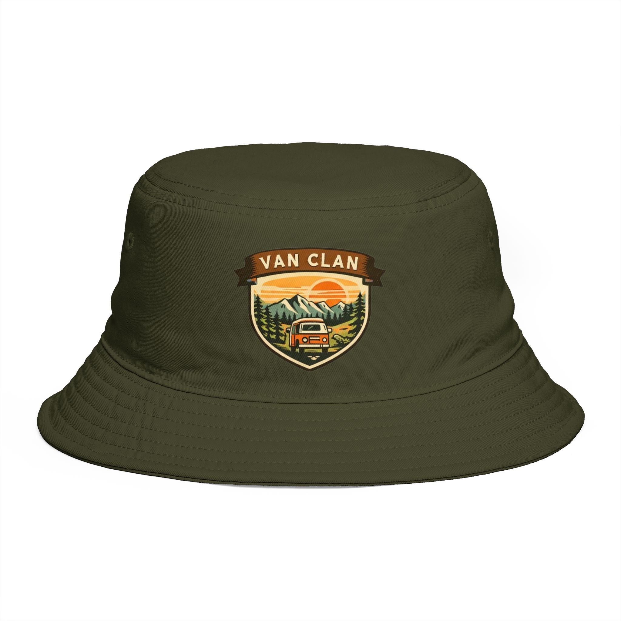 Van Clan Adventure Bucket Hat | Outdoor Camper Patch Hat