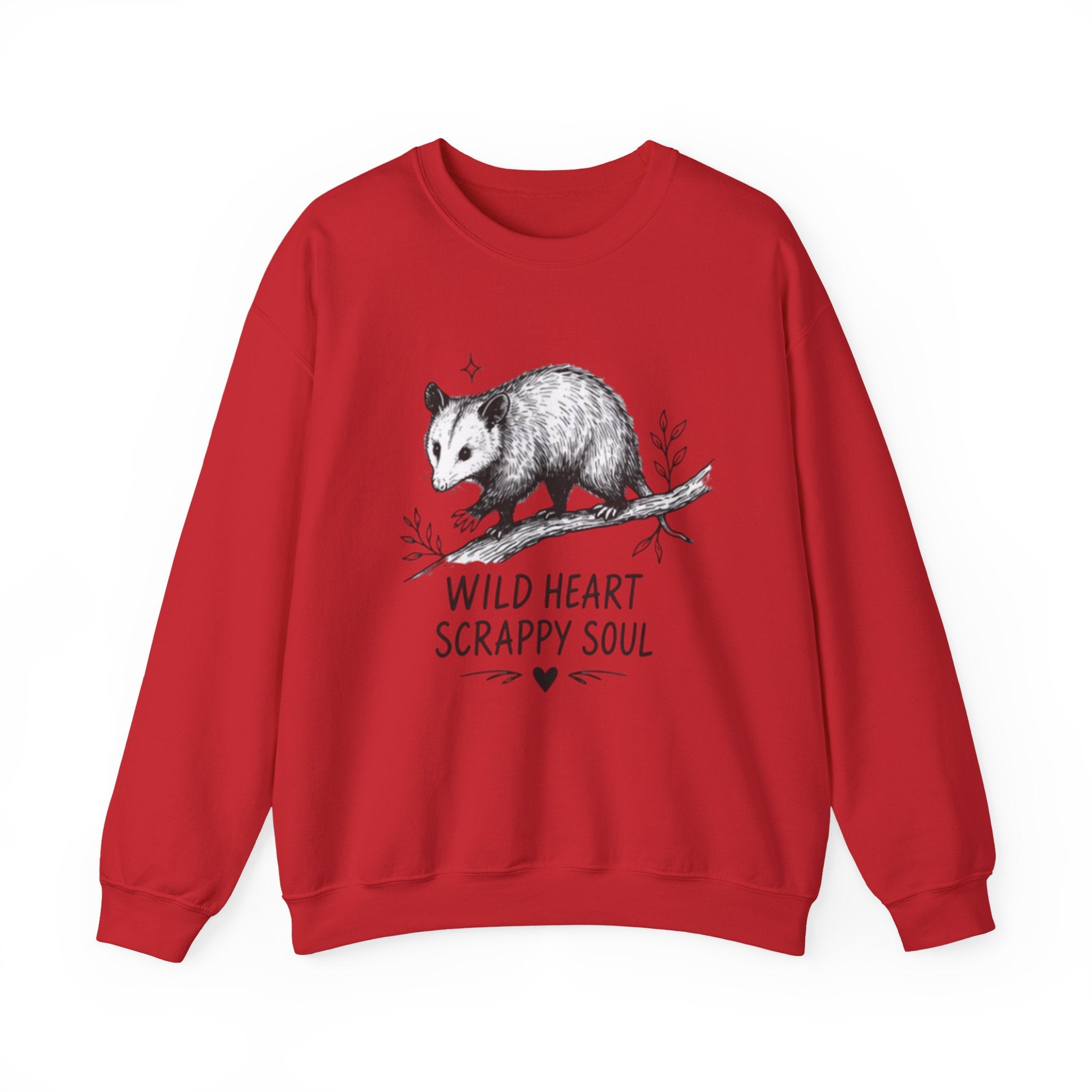 Opossum Wild Heart Scrappy Soul Crewneck Sweatshirt