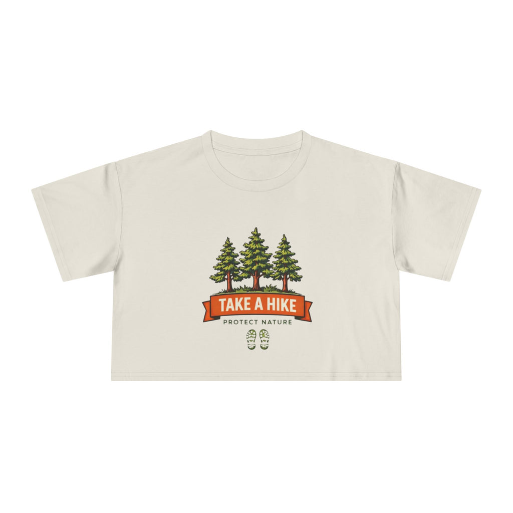 Take a Hike Crop Tee | Womens Outdoor Hiking Shirt | Protect Nature Graphic Top