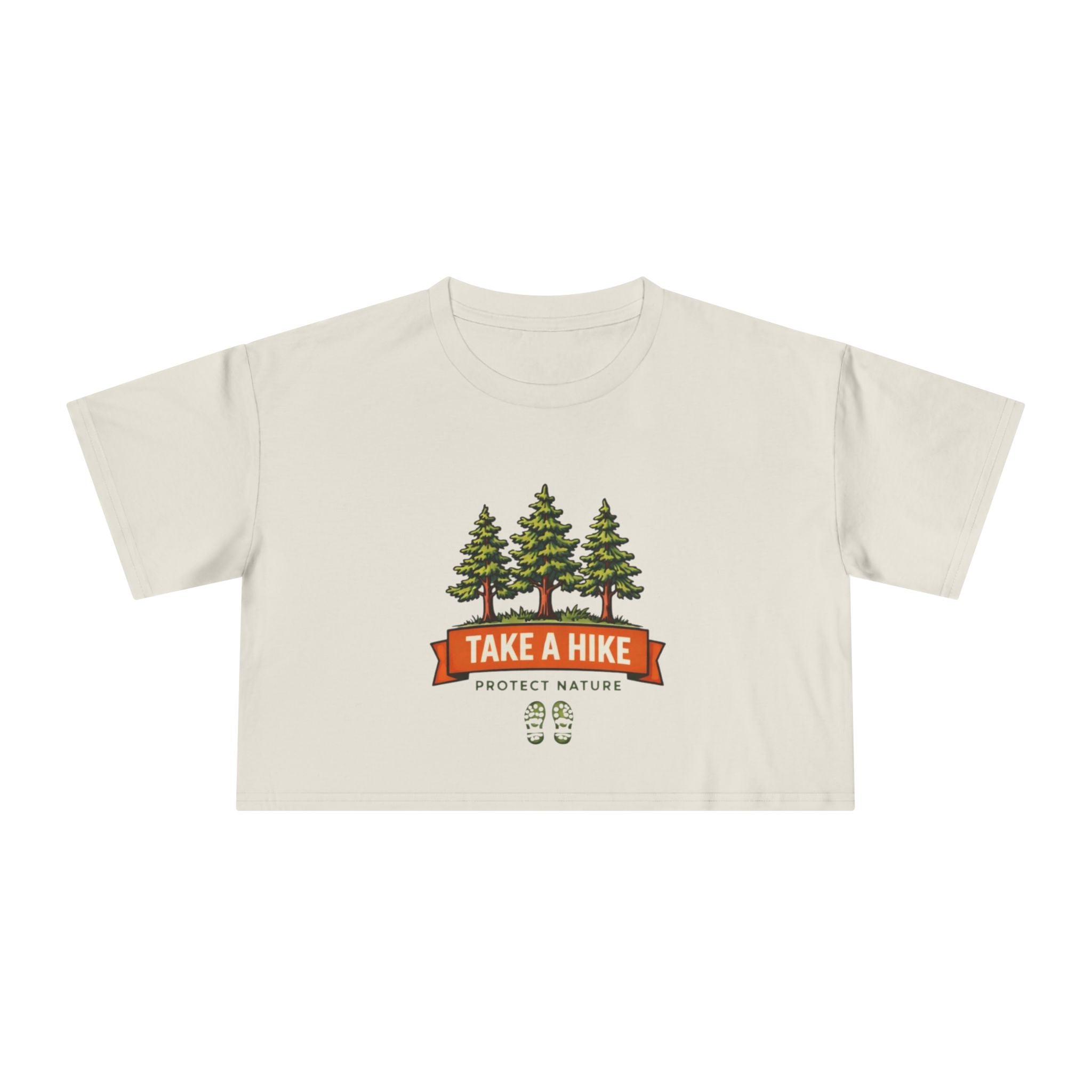 Take a Hike Crop Tee | Womens Outdoor Hiking Shirt | Protect Nature Graphic Top