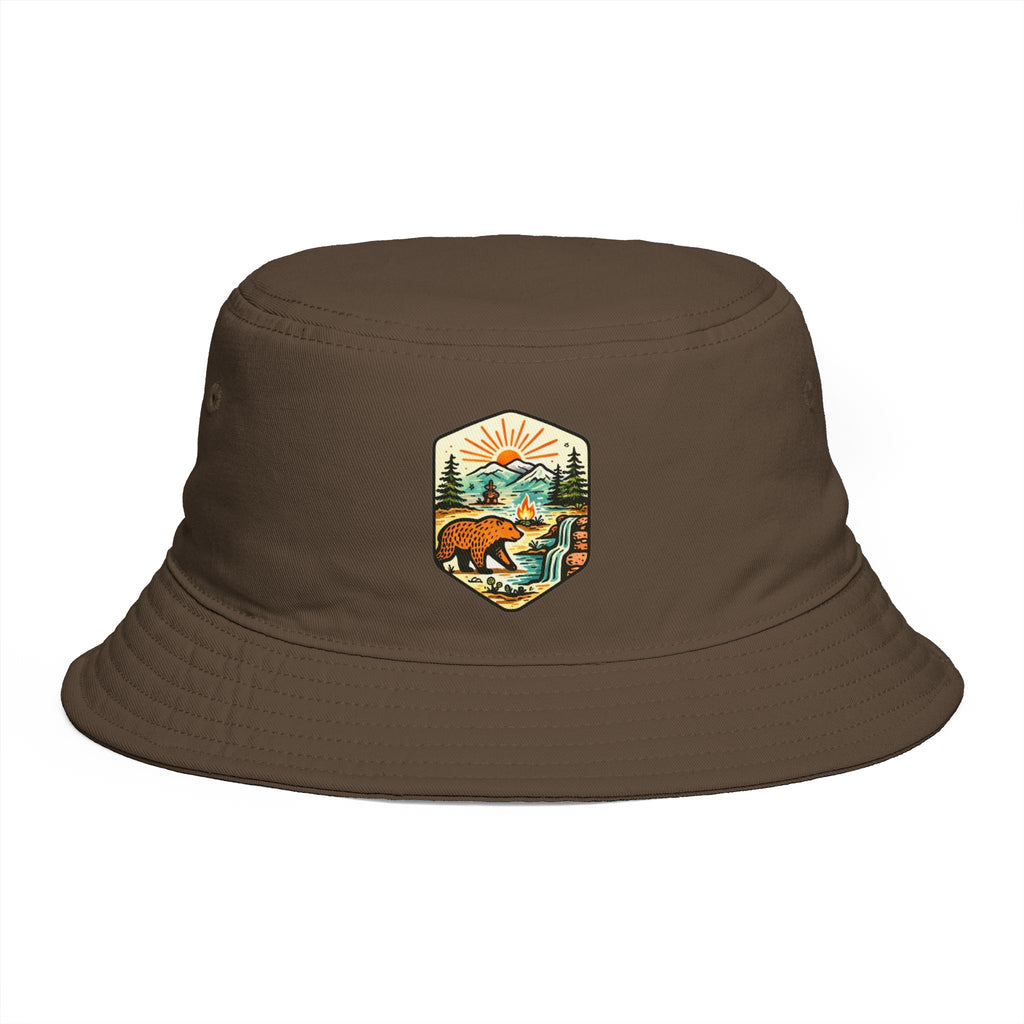 Bear Mountain Scenic Bucket Hat | Outdoor Adventure Patch Cap