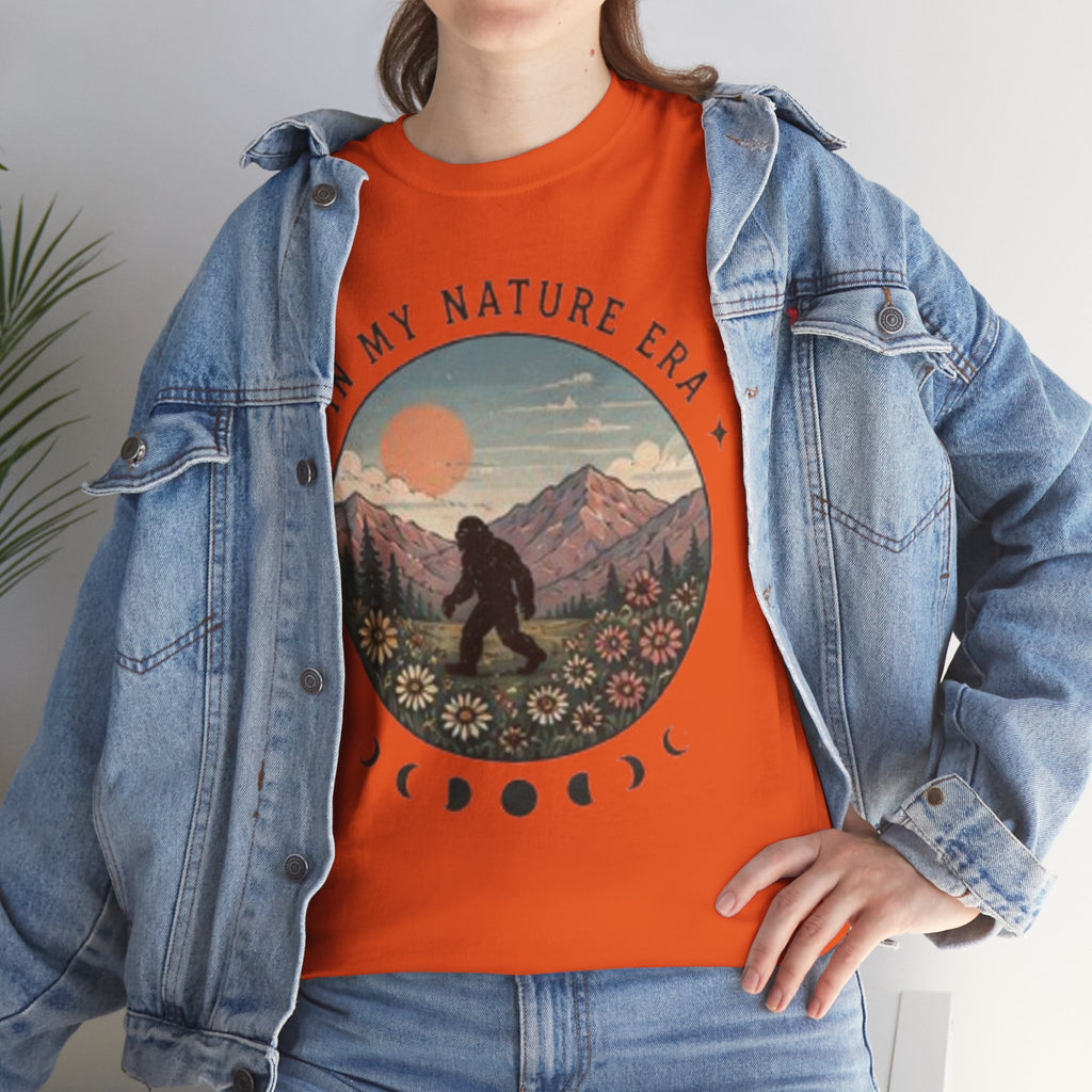 Sasquatch Nature Tee | "In My Nature Era" Mountain & Moon Phase Graphic