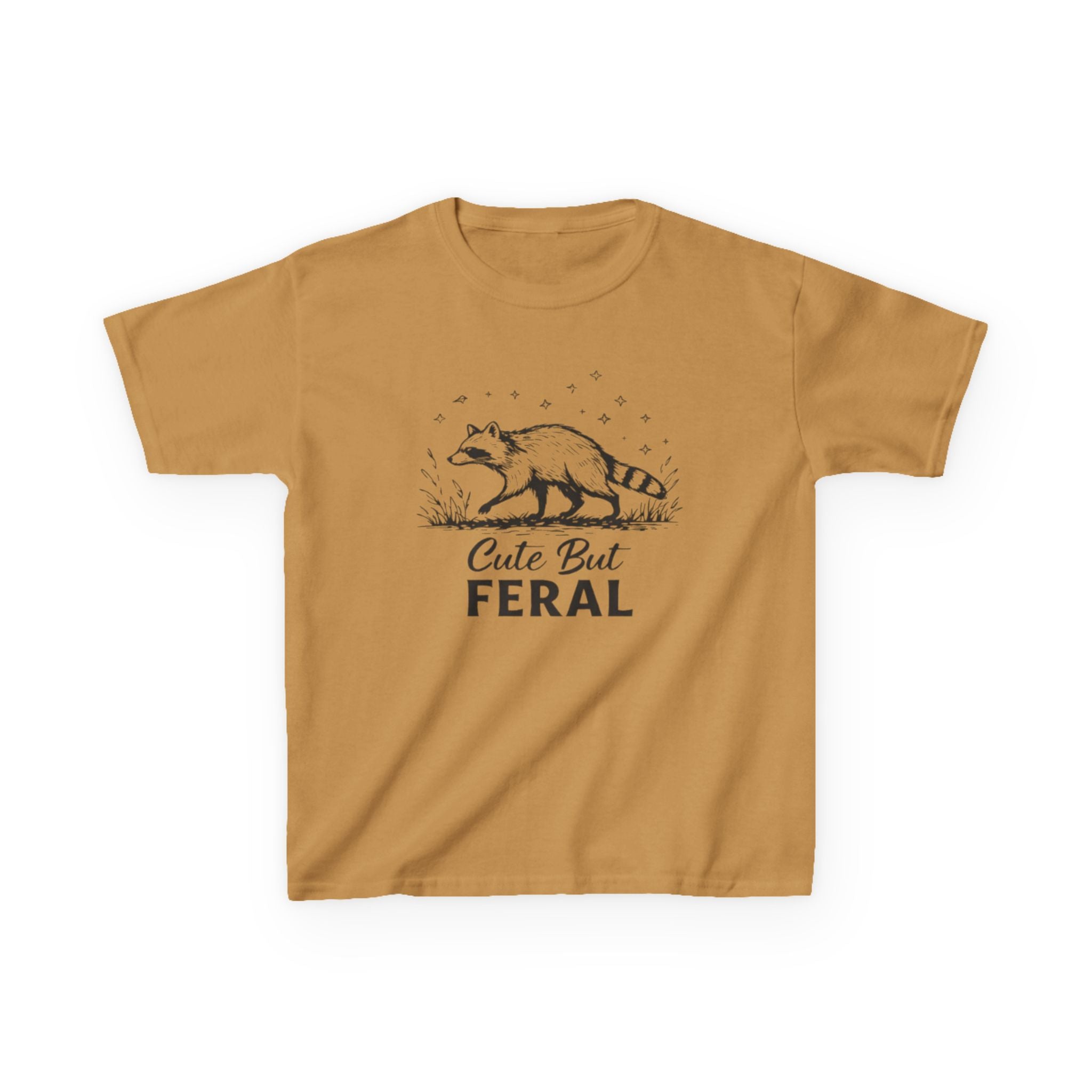 Kids Tee | Cute But Feral Raccoon Graphic