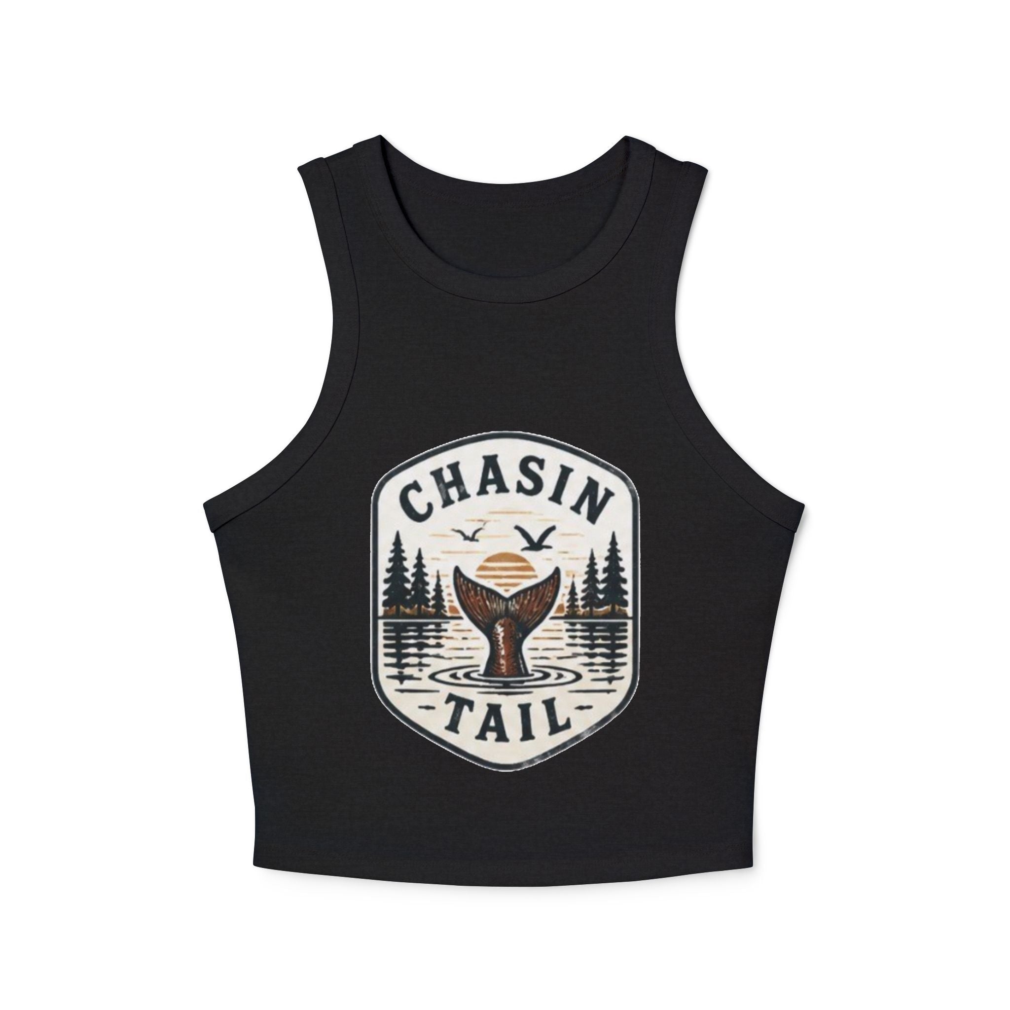 Chasin Tail Fishers Racer Tank Top | Womens Micro Rib
