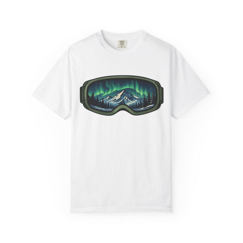 Aurora Ski Goggle T-Shirt | Mountain Night Northern Lights Graphic Tee