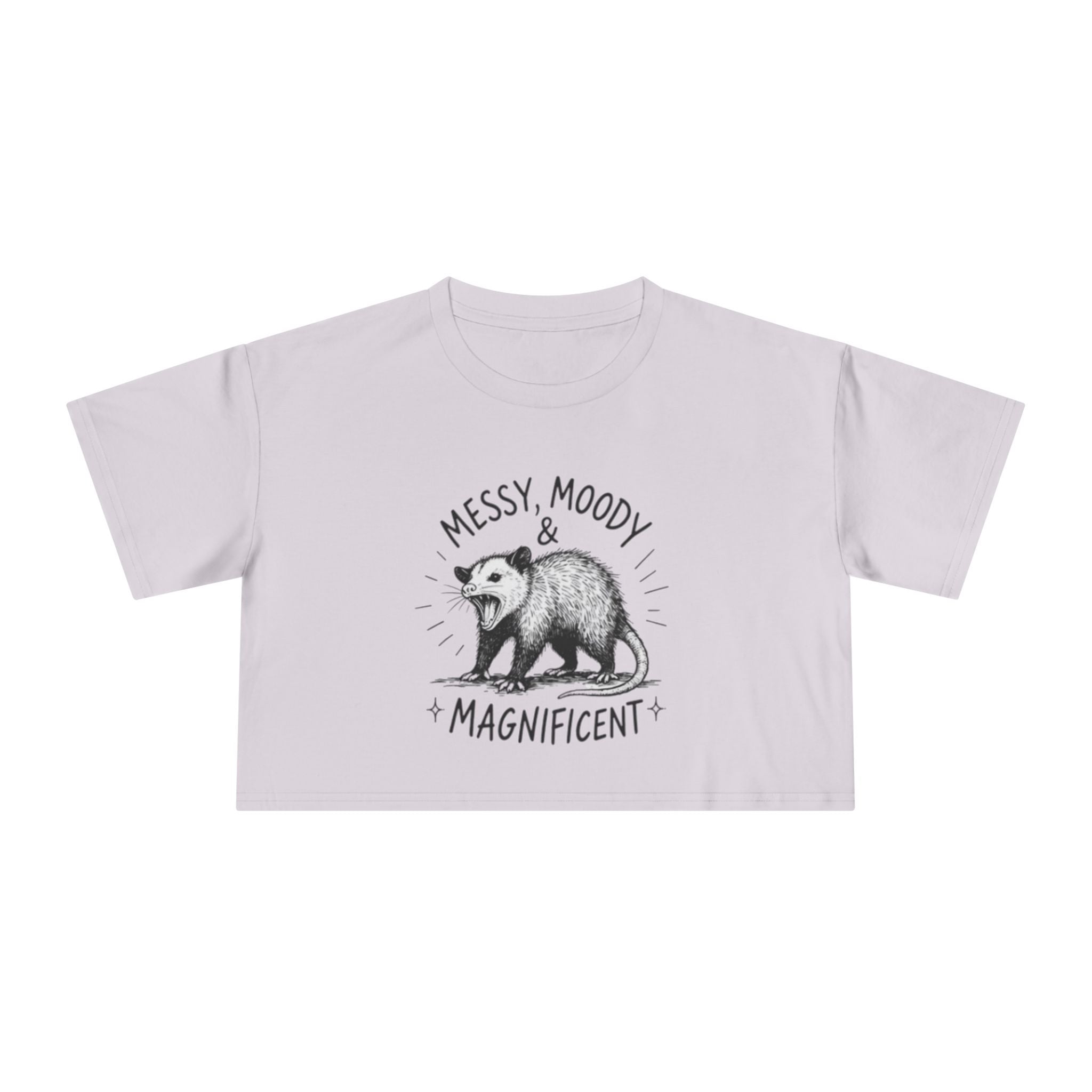 Crop Tee | Messy Moody & Magnificent Opossum Graphic