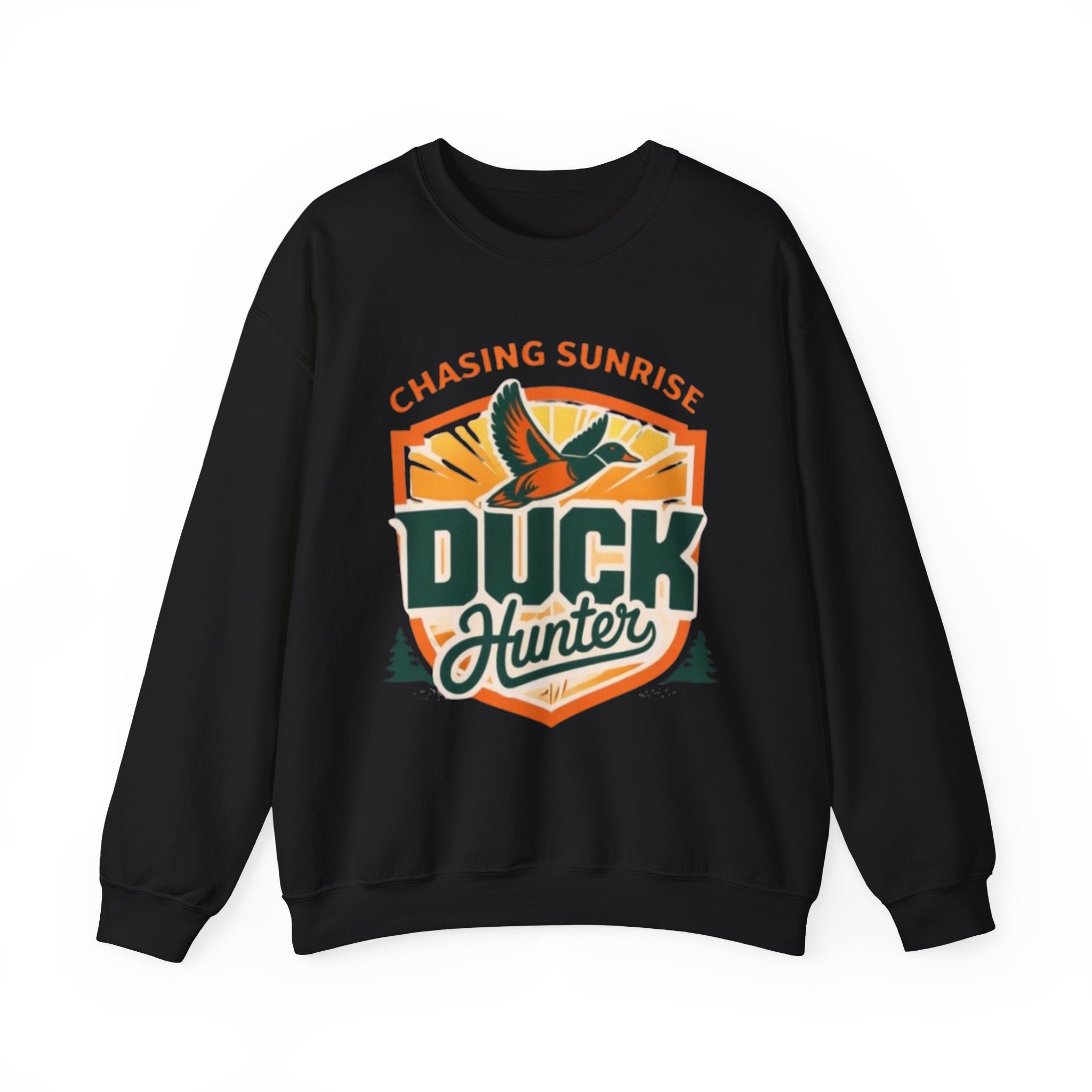 Duck Hunter Crewneck Sweatshirt | Chasing Sunrise Hunting Graphic