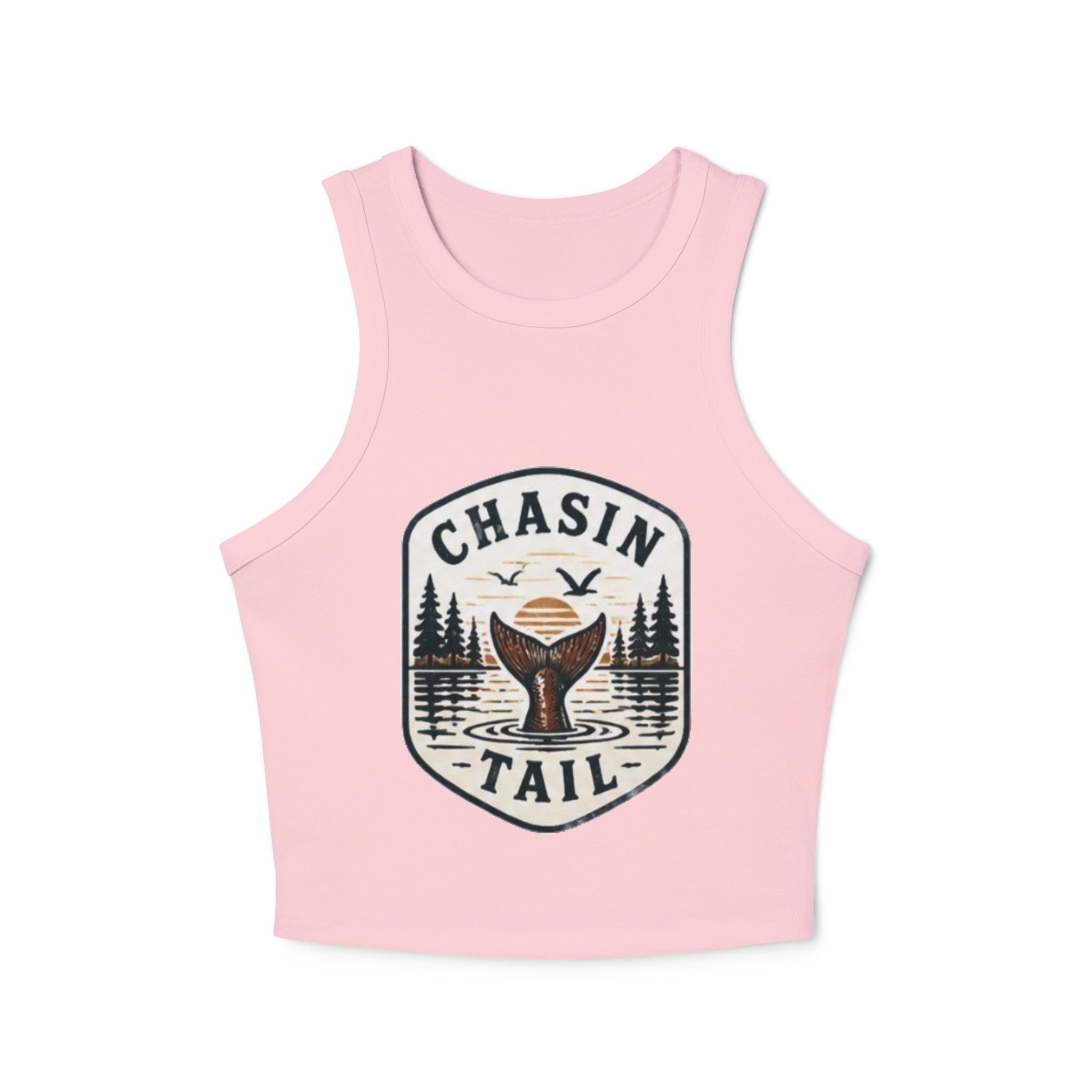Chasin Tail Fishers Racer Tank Top | Womens Micro Rib