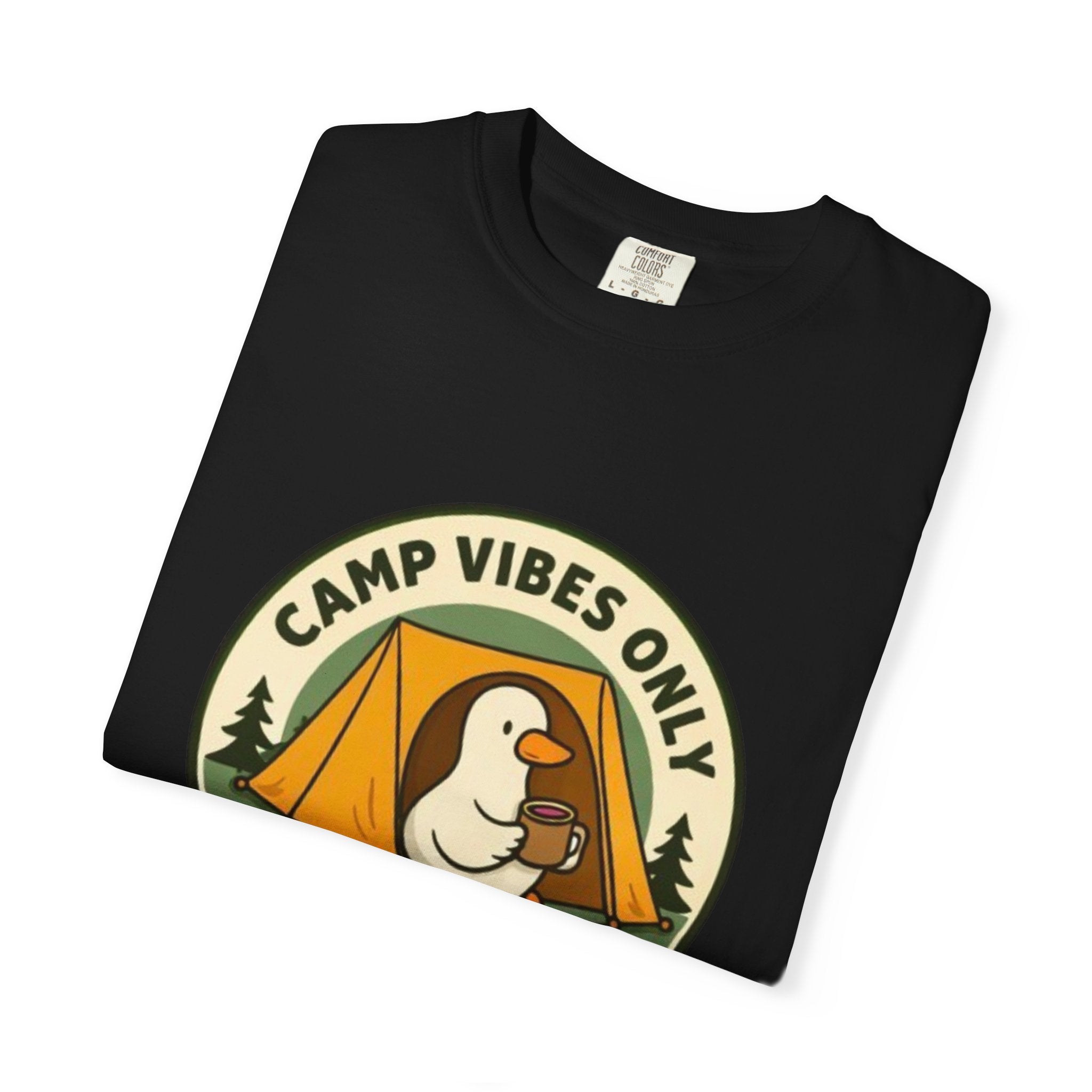 Camp Vibes Only T-Shirt | Cute Duck Camping Graphic Tee