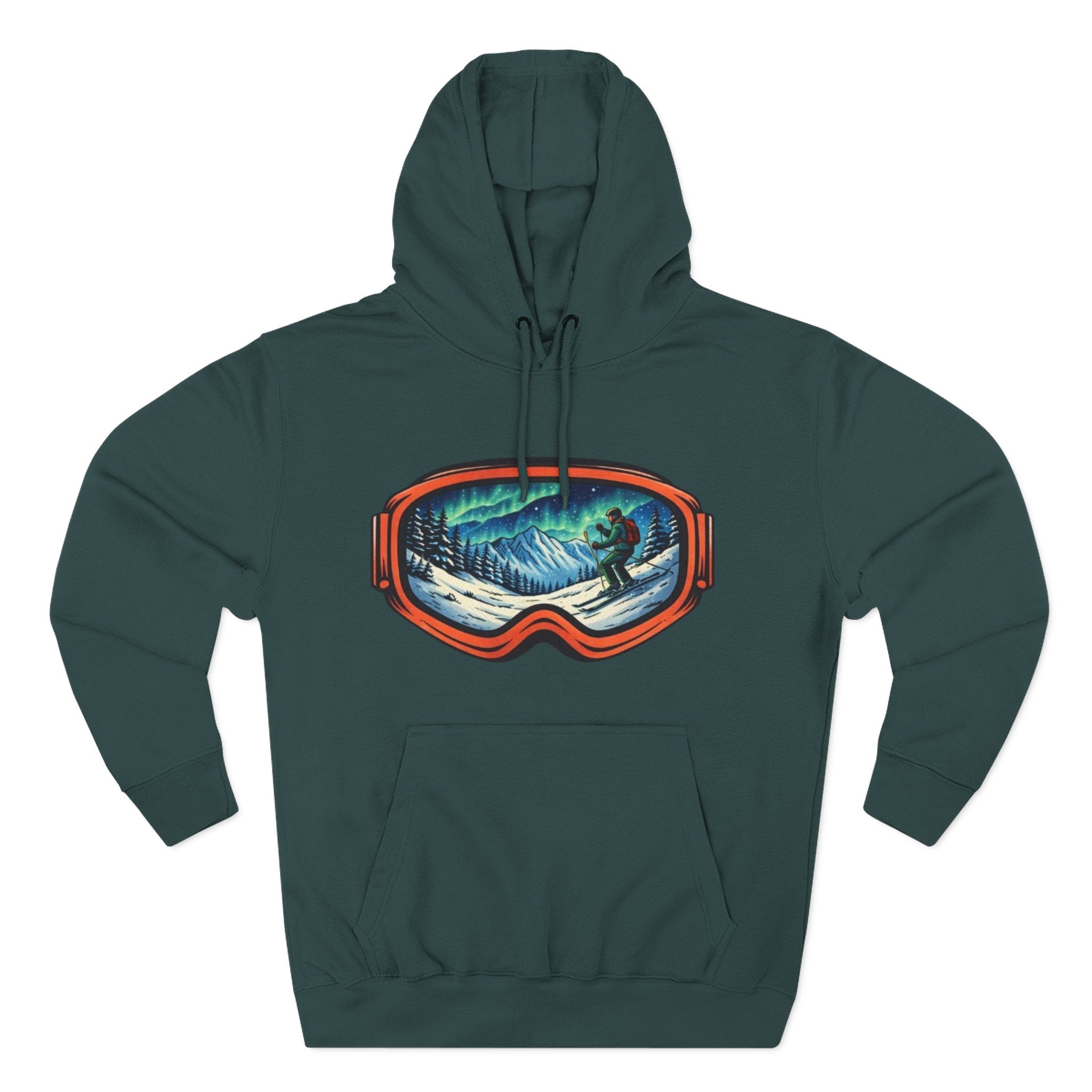 Ski Snowboard Goggles Graphic Hoodie — Mountain Rider Winter Pullover