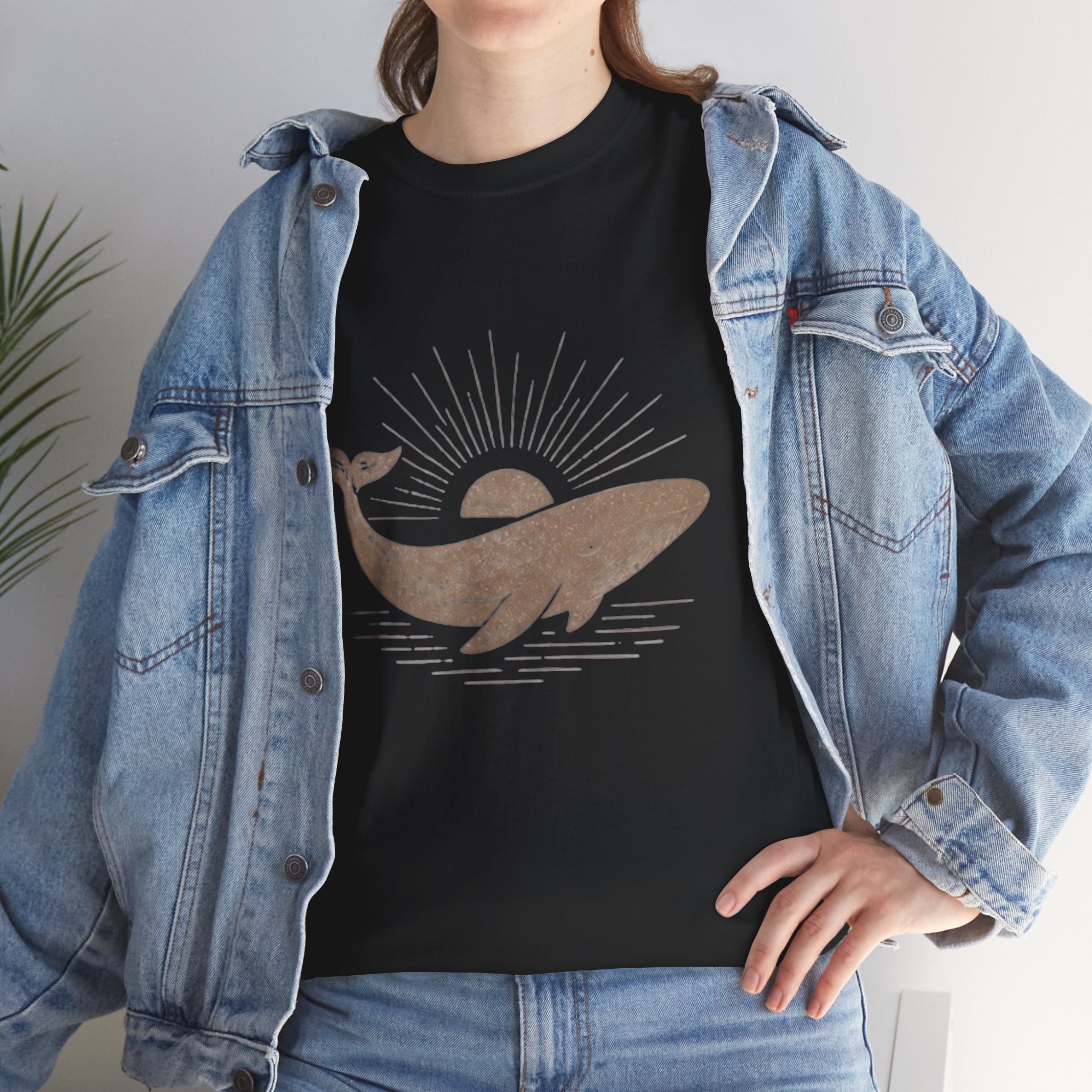Whale Sunset T-Shirt | Minimal Coastal Graphic Tee