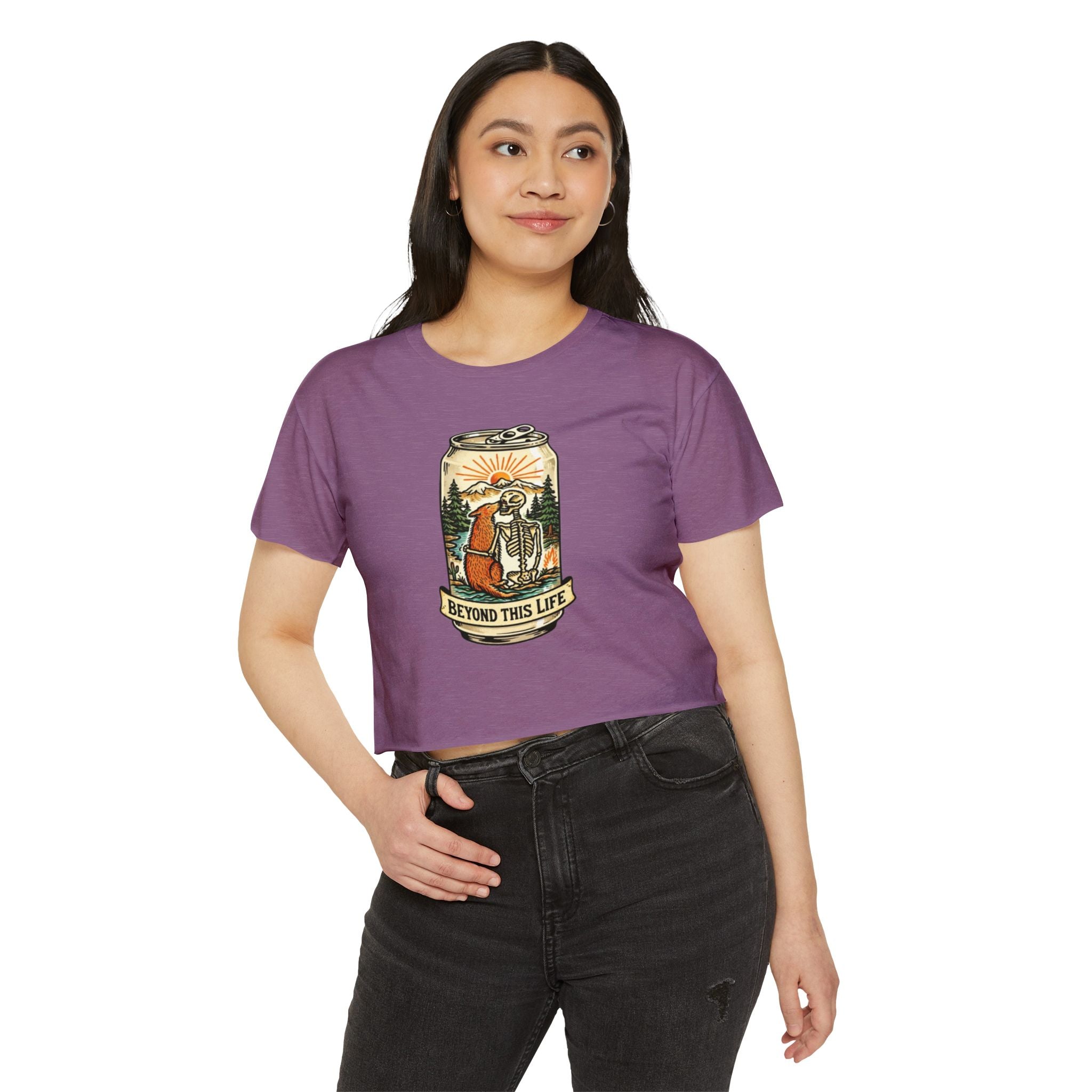 Festival Crop Top | Beyond This Life Can Art Graphic