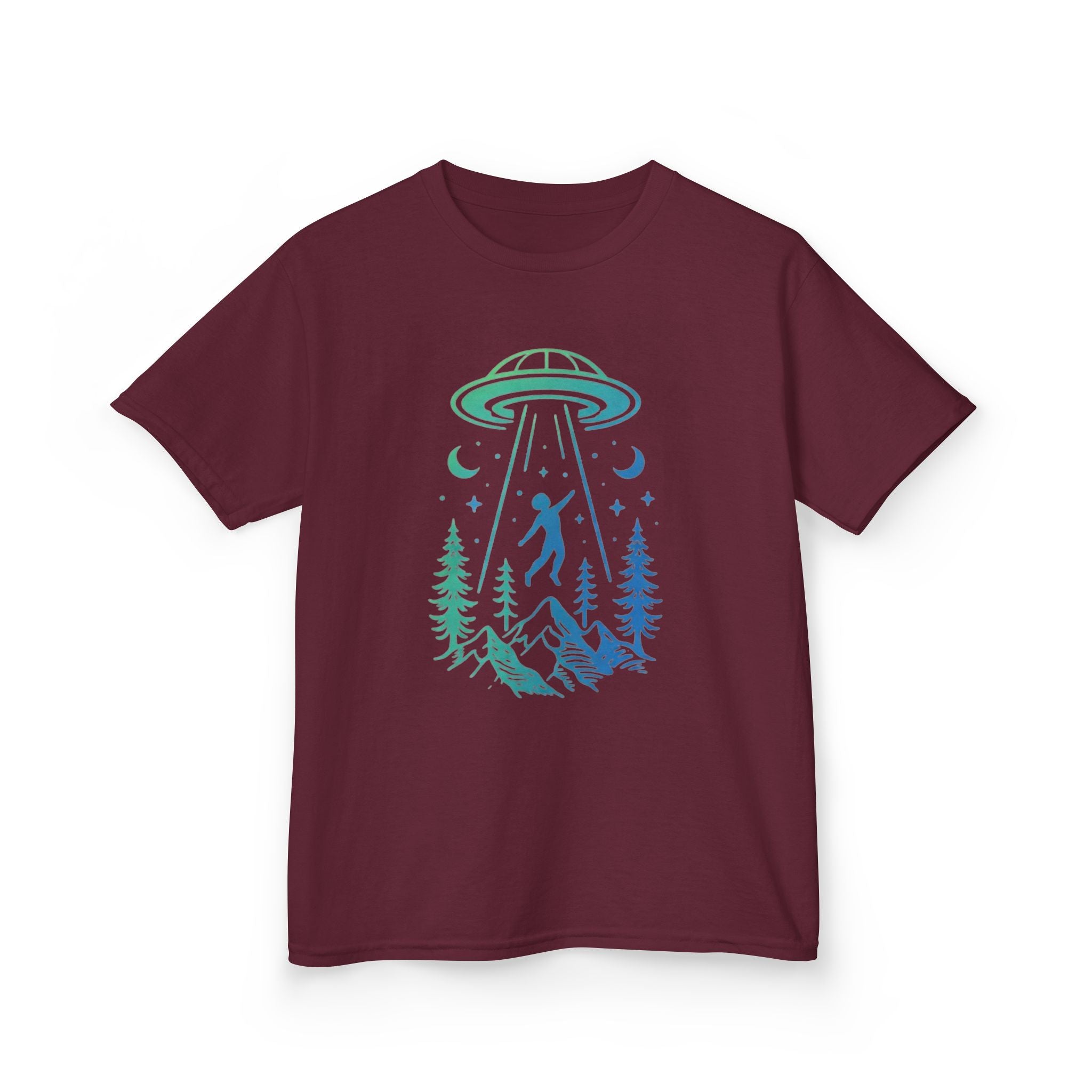 Kids UFO Abduction Tee | Space Adventure Mountain Shirt