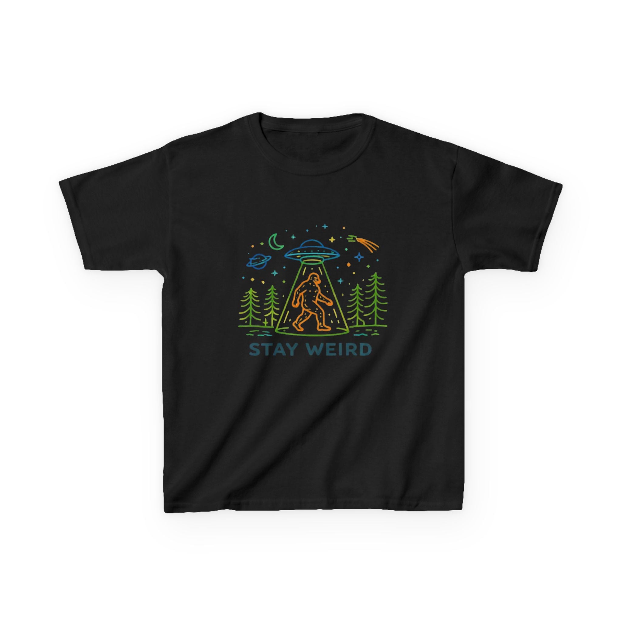 Kids Tee | Stay Weird Alien Bigfoot Graphic T-Shirt