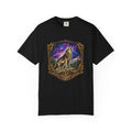 Wolf Crest T-Shirt | Howling Wolf Night Sky Graphic Tee