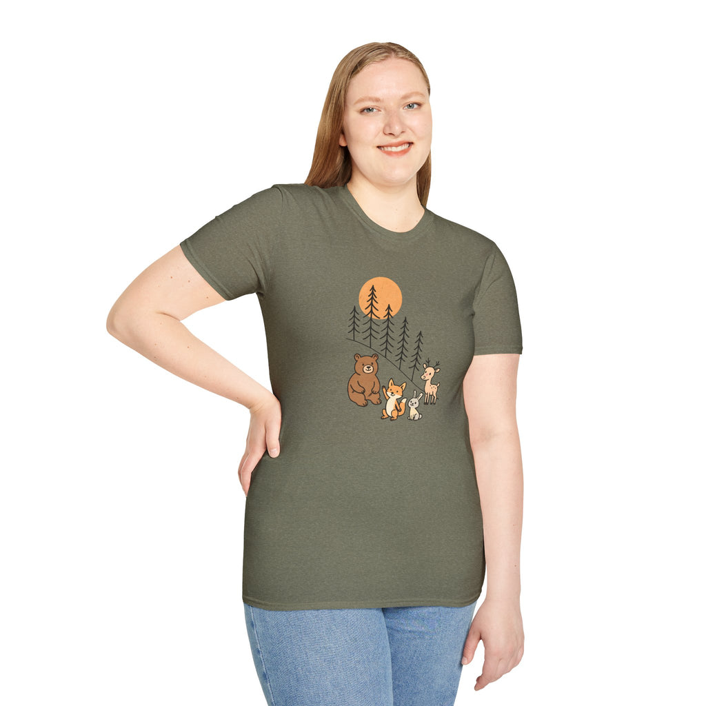 Forest Animal Friends T-Shirt | Cute Woodland Animals Graphic Tee