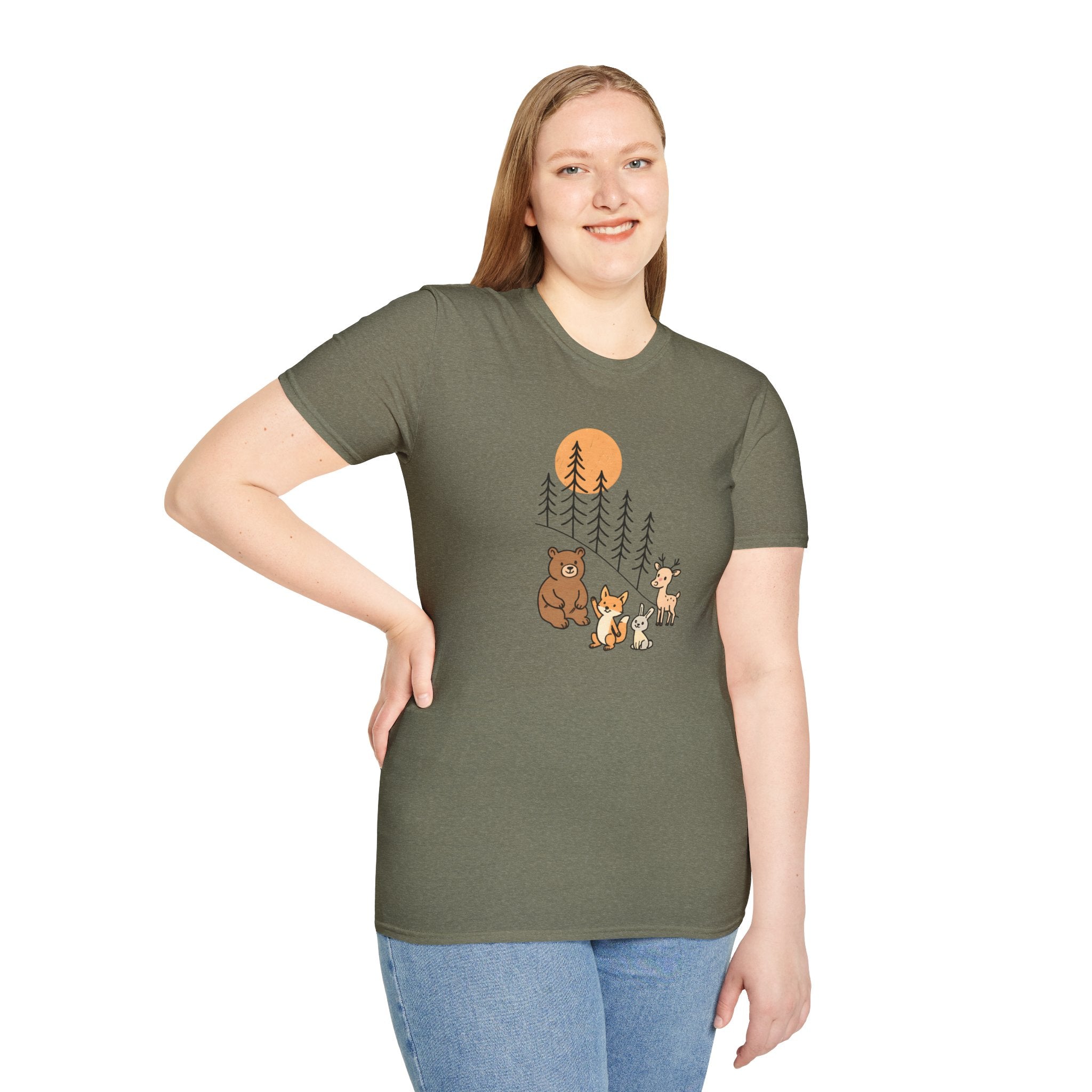 Forest Animal Friends T-Shirt | Cute Woodland Animals Graphic Tee
