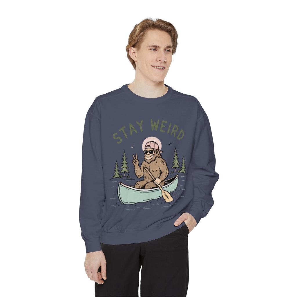 Stay Weird Bigfoot Canoe Sweatshirt