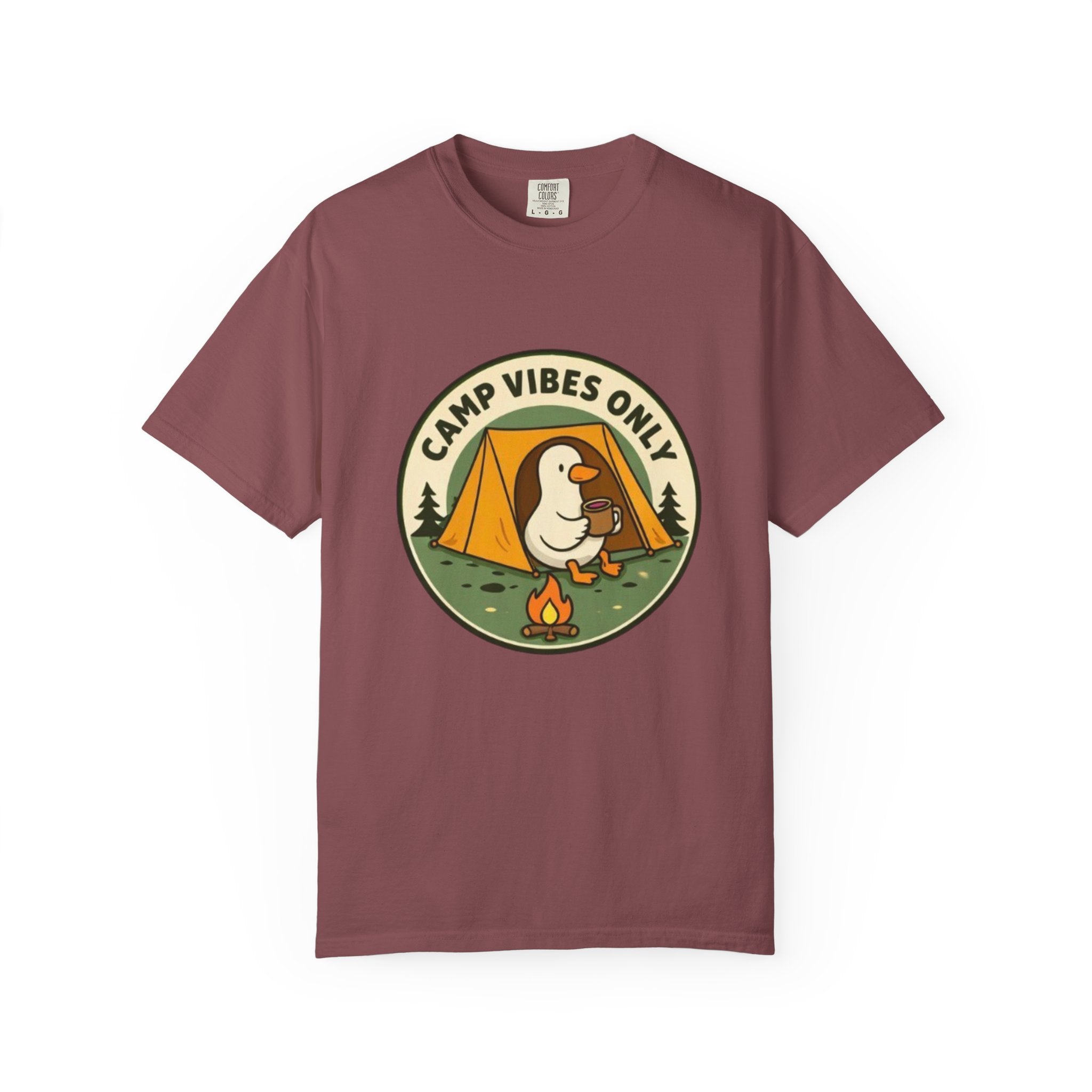 Camp Vibes Only T-Shirt | Cute Duck Camping Graphic Tee