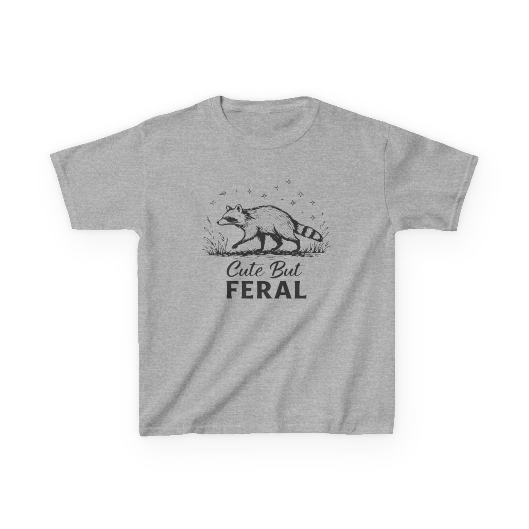 Kids Tee | Cute But Feral Raccoon Graphic