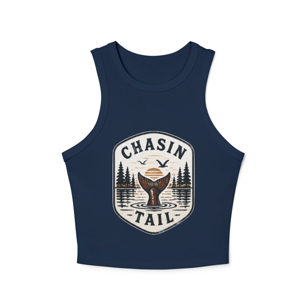 Chasin Tail Fishers Racer Tank Top | Womens Micro Rib