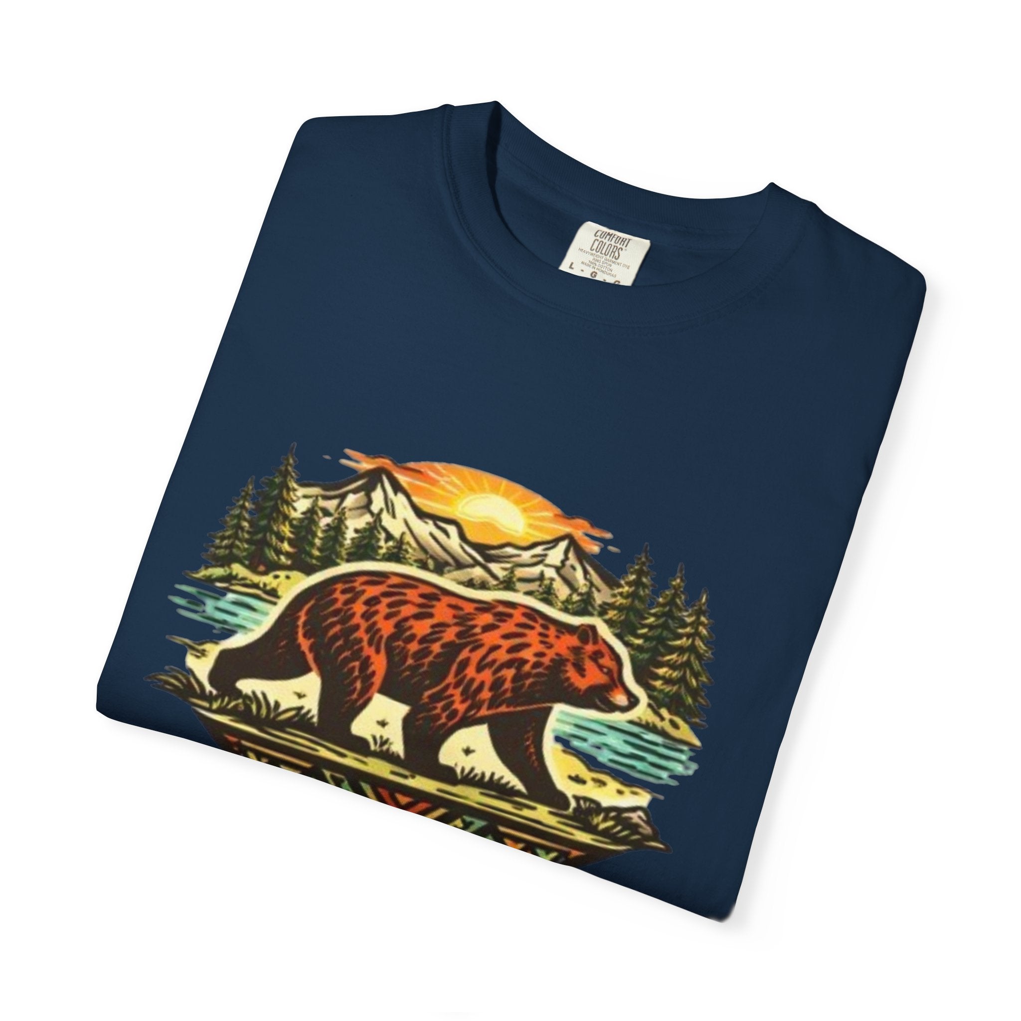 Bear Sunset T-Shirt | Vintage Forest Adventure Graphic Tee