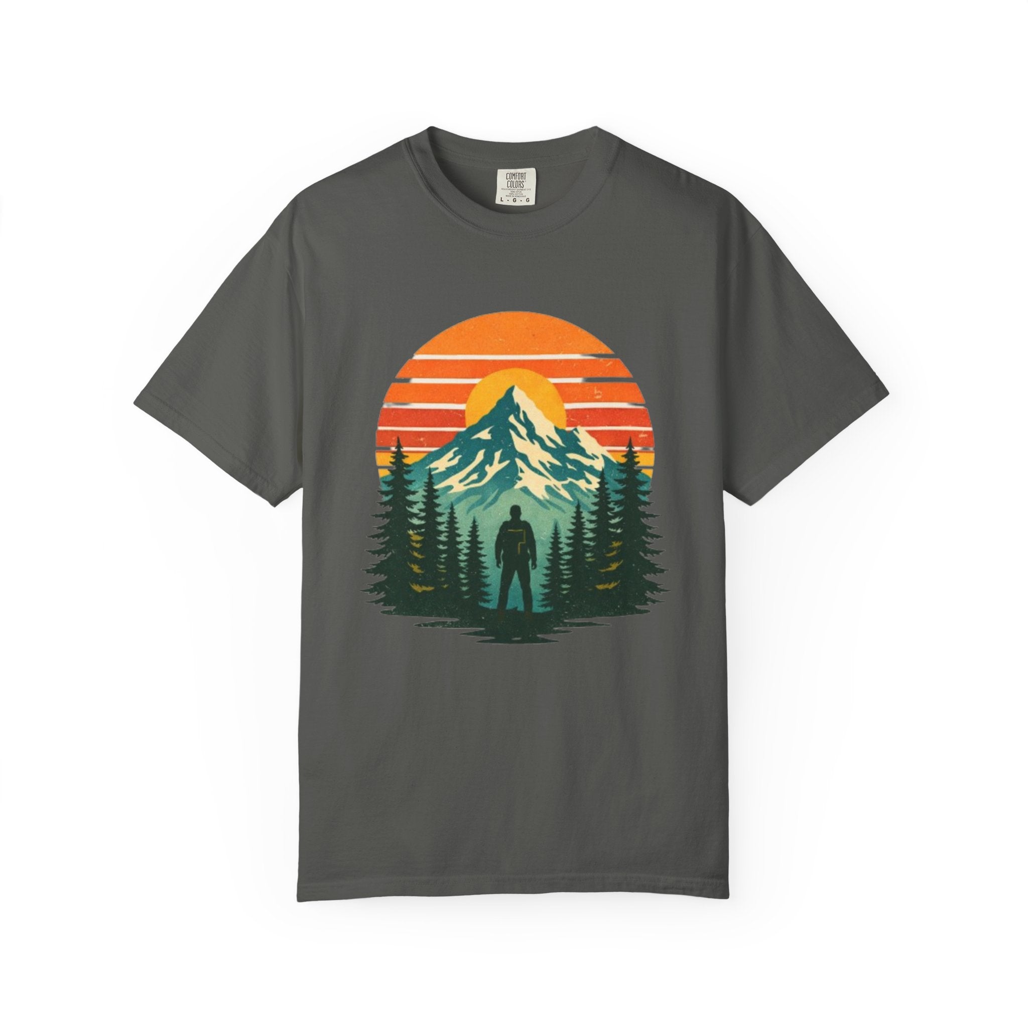 Retro Mountainscape Hiker T-Shirt