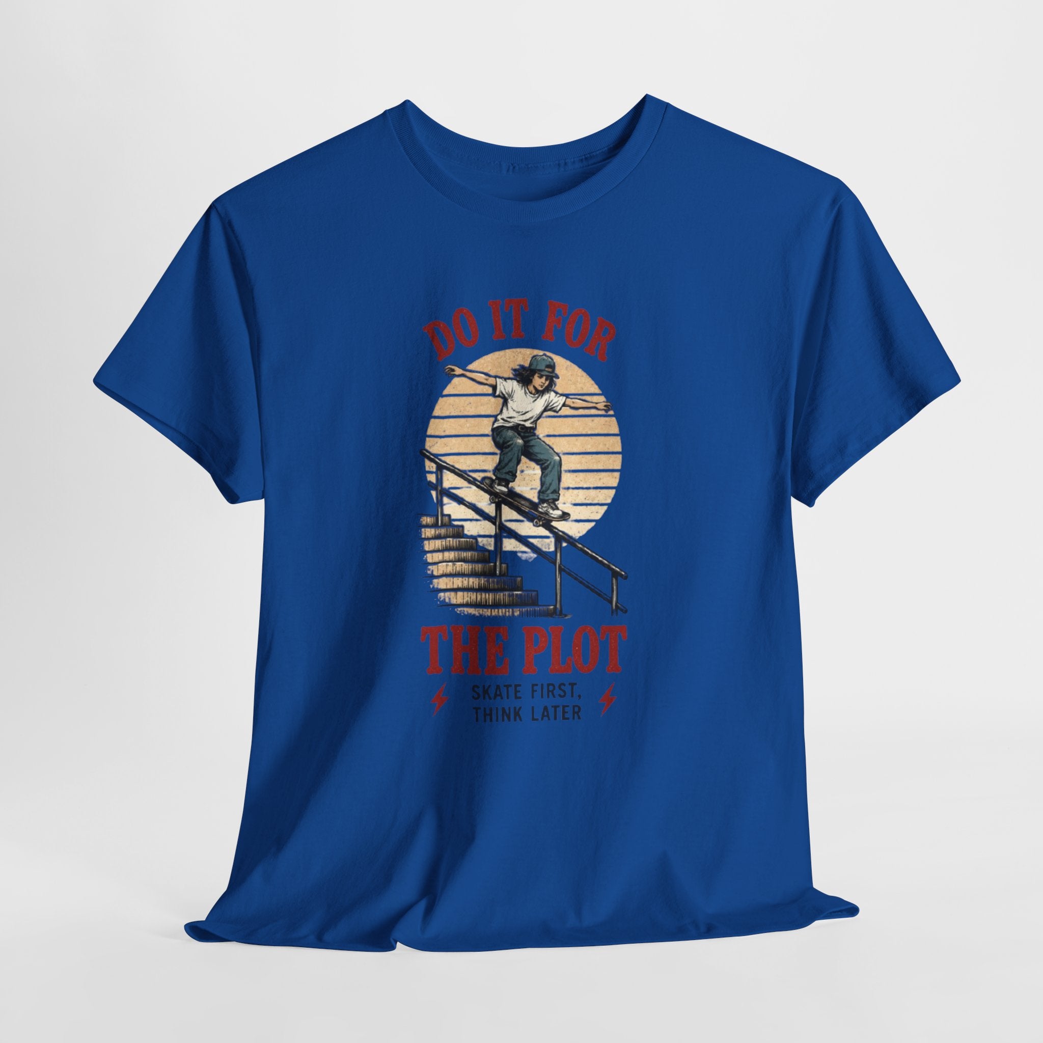 Skate Tee | "Do It For The Plot" Retro Skateboarding Graphic Shirt