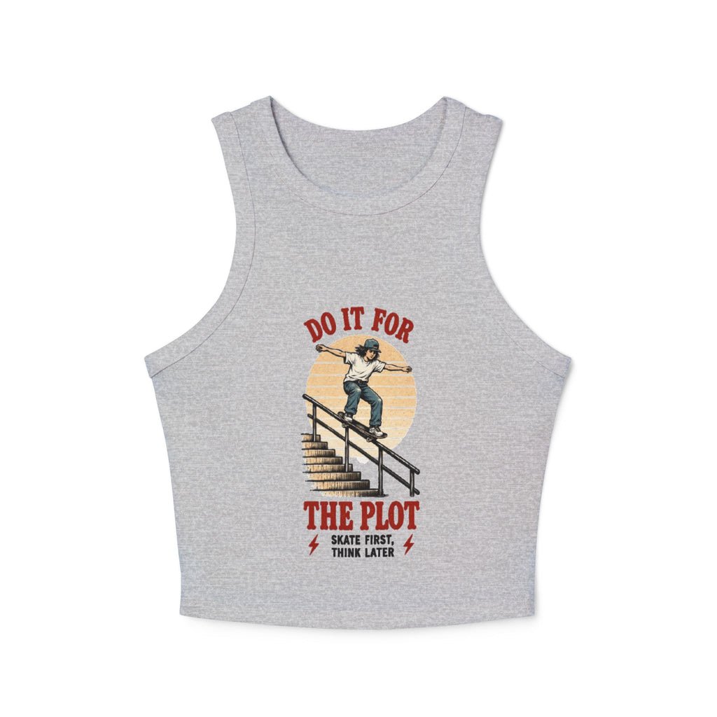 Do It For The Plot Racer Tank Top | Womens Skateboarding Crop Tank