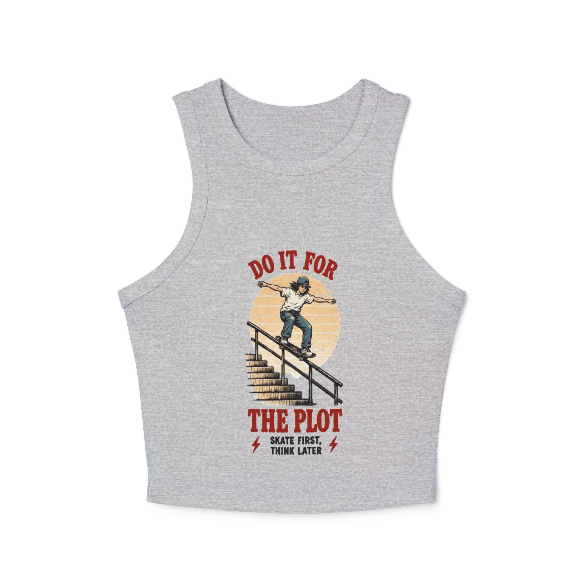 Do It For The Plot Racer Tank Top | Womens Skateboarding Crop Tank