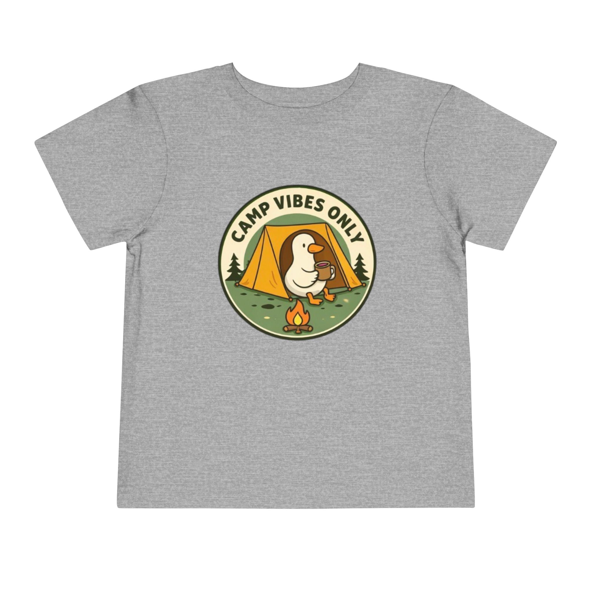 Camp Vibes Only Toddler Tee | Cute Camping Duck Graphic Shirt