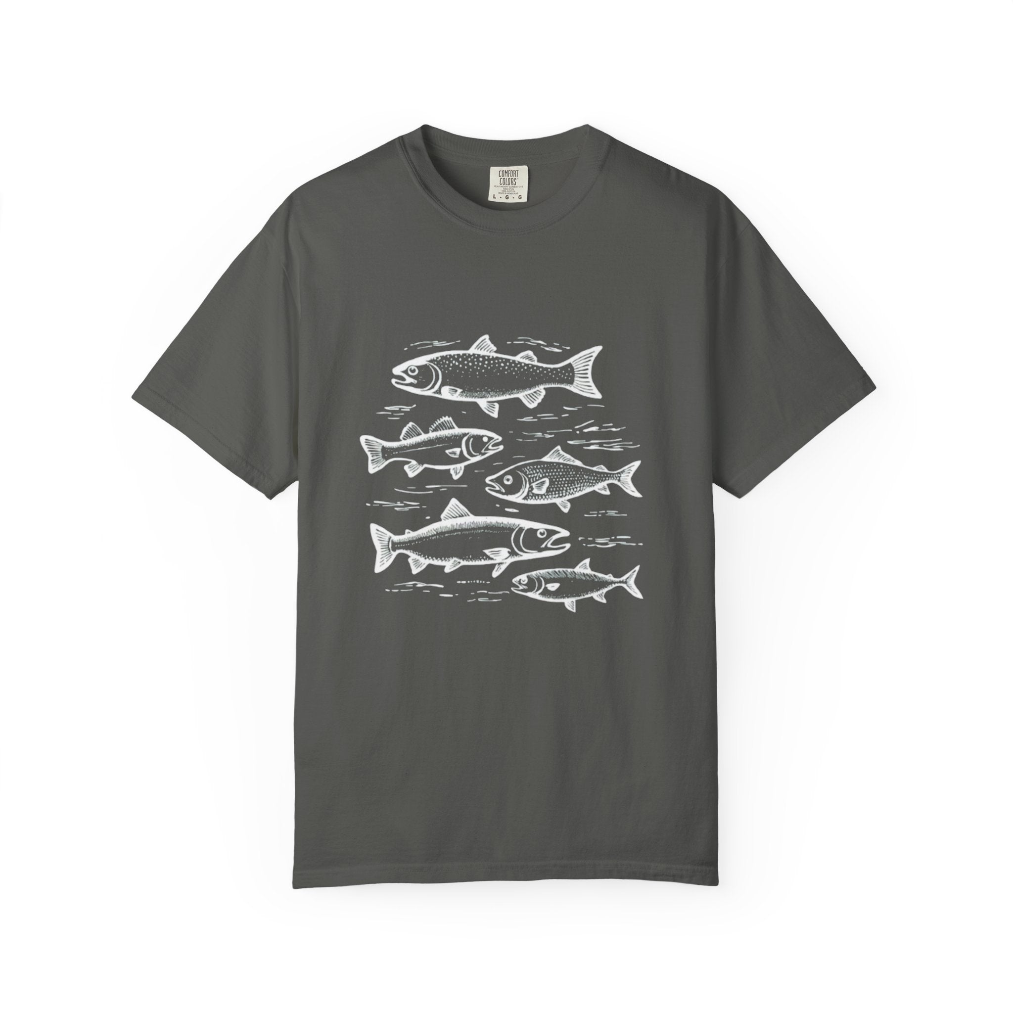 Fish Collection Garment-Dyed T-Shirt | Simple Marine Design