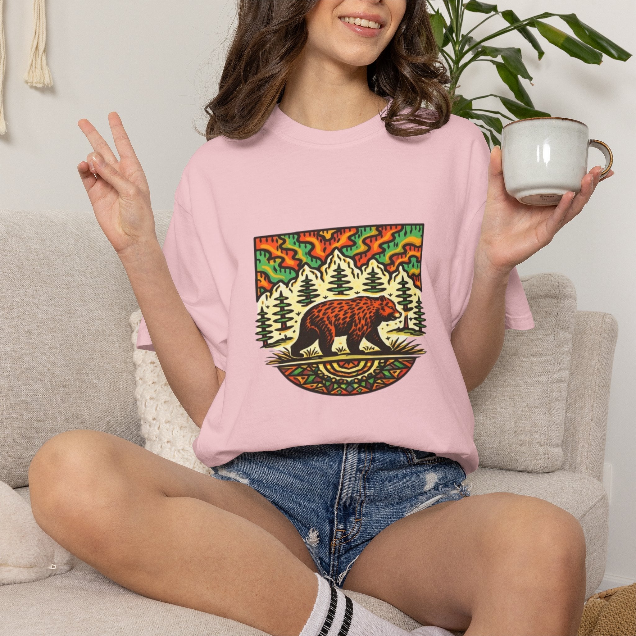 Bear Forest Graphic T-Shirt | Retro Nature Wilderness Tee