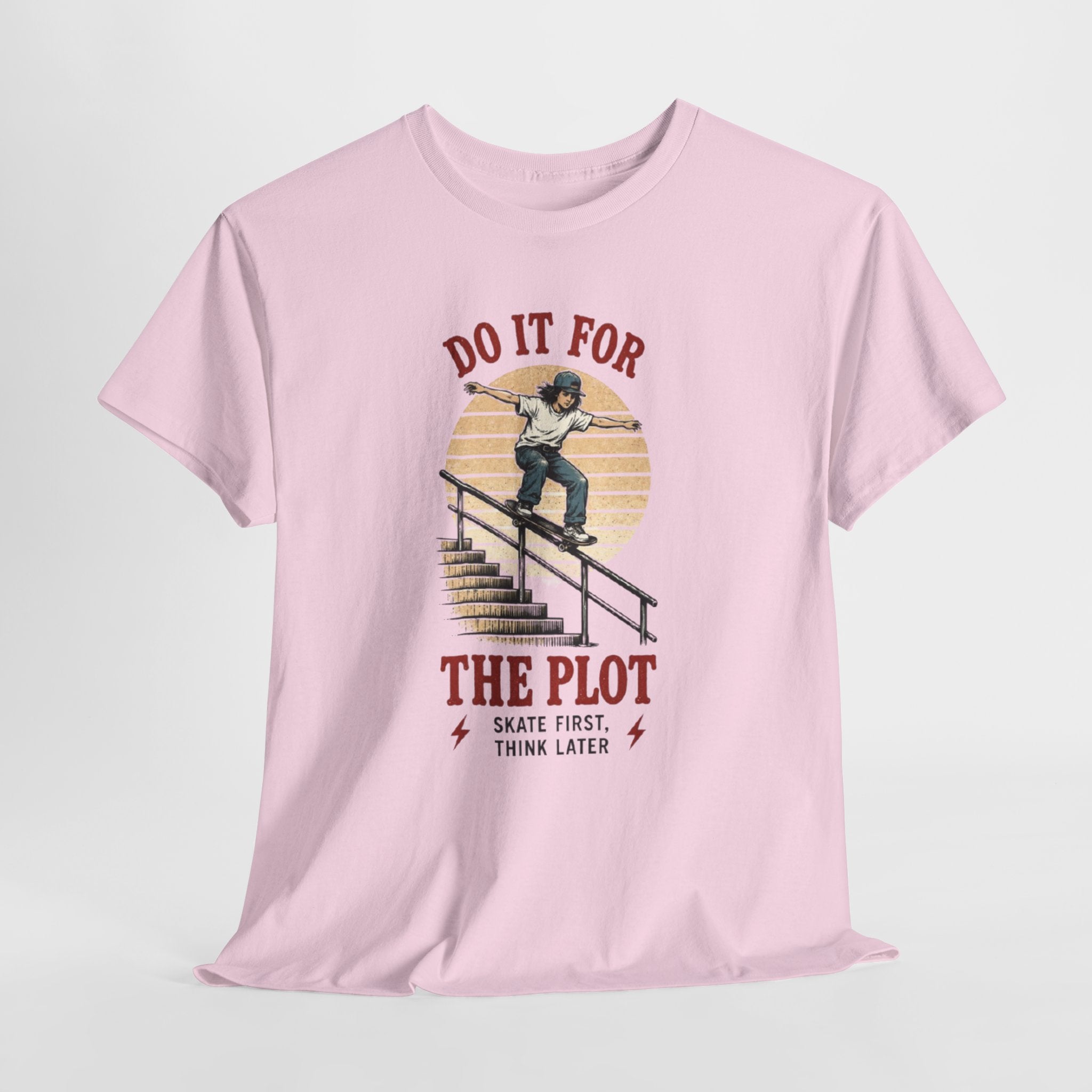 Skate Tee | "Do It For The Plot" Retro Skateboarding Graphic Shirt