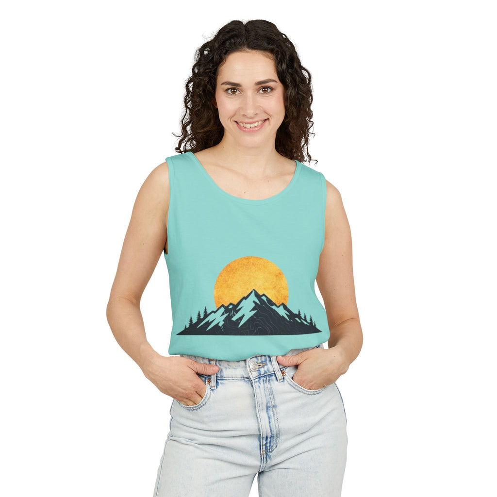 Moon & Mountain Tank | Mountain Landscape Graphic Tank Top
