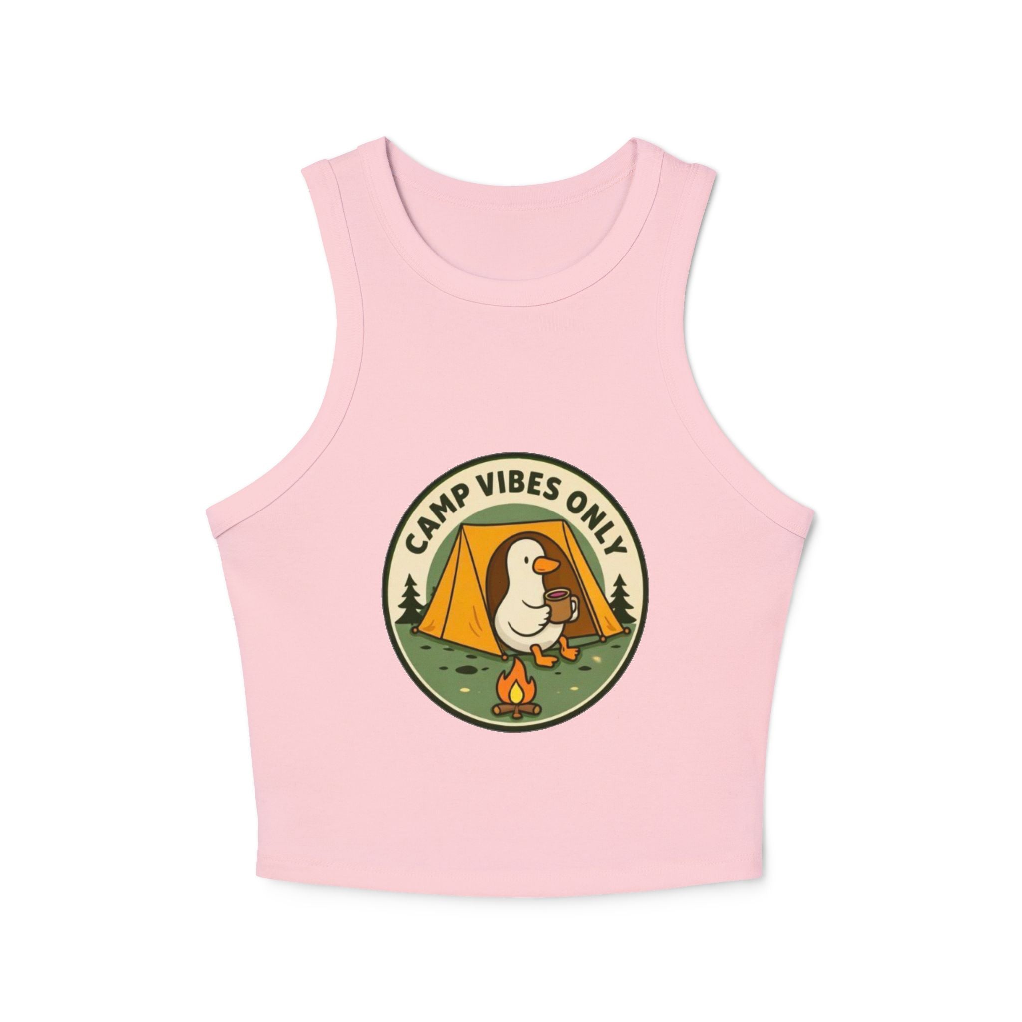 Camp Vibes Only Ducky Racer Tank | Womens Camping Graphic Tank Top