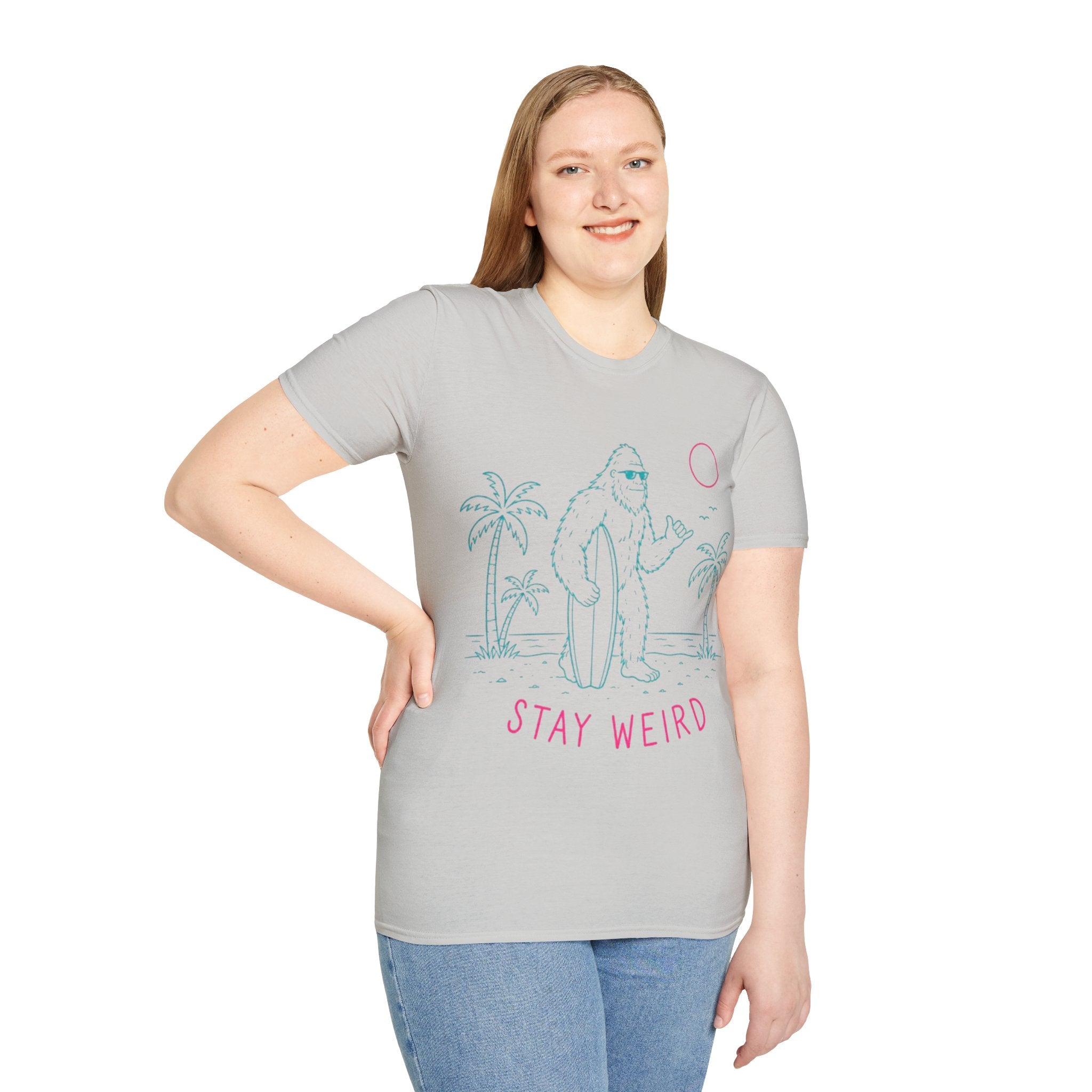 Stay Weird Bigfoot Surf T-Shirt
