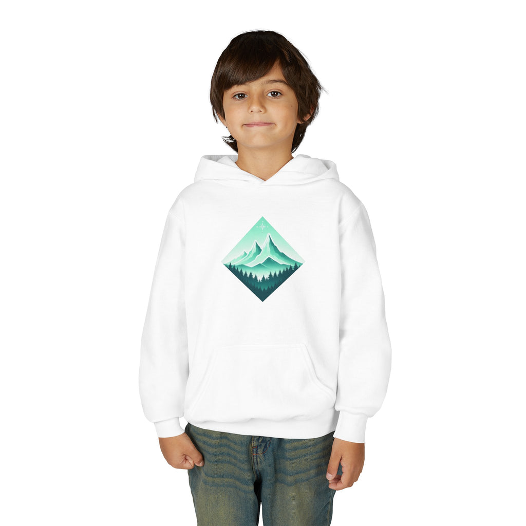 Youth Hoodie | Mint Mountain Graphic Pullover