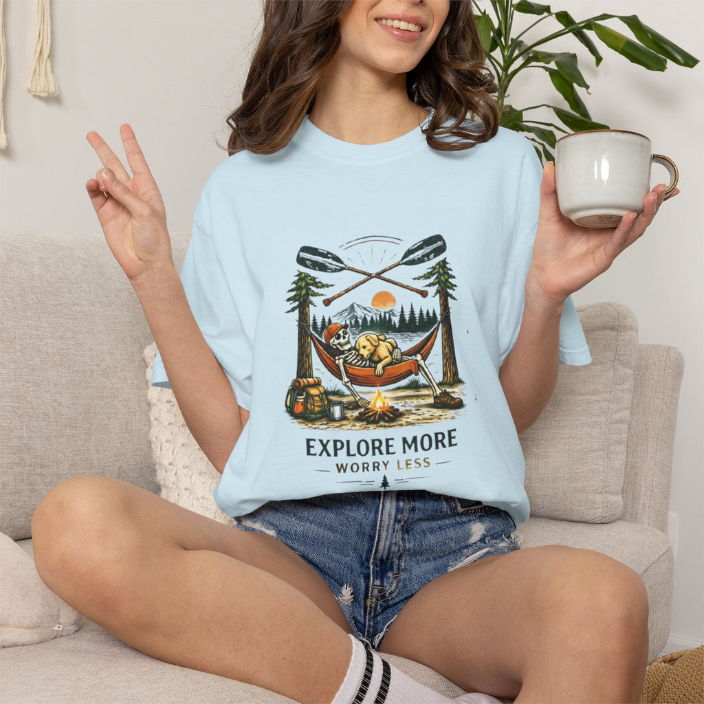 Explore More Worry Less Campfire T-Shirt