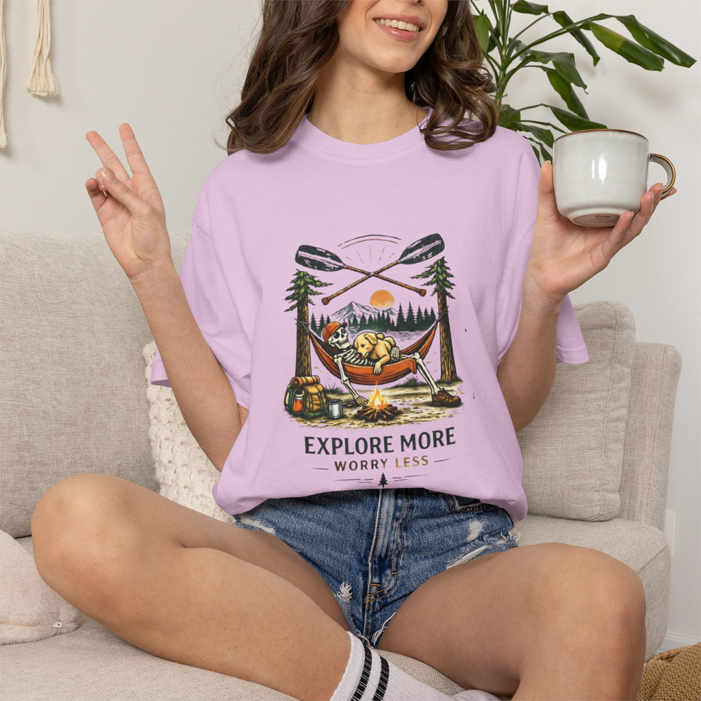 Explore More Worry Less Campfire T-Shirt