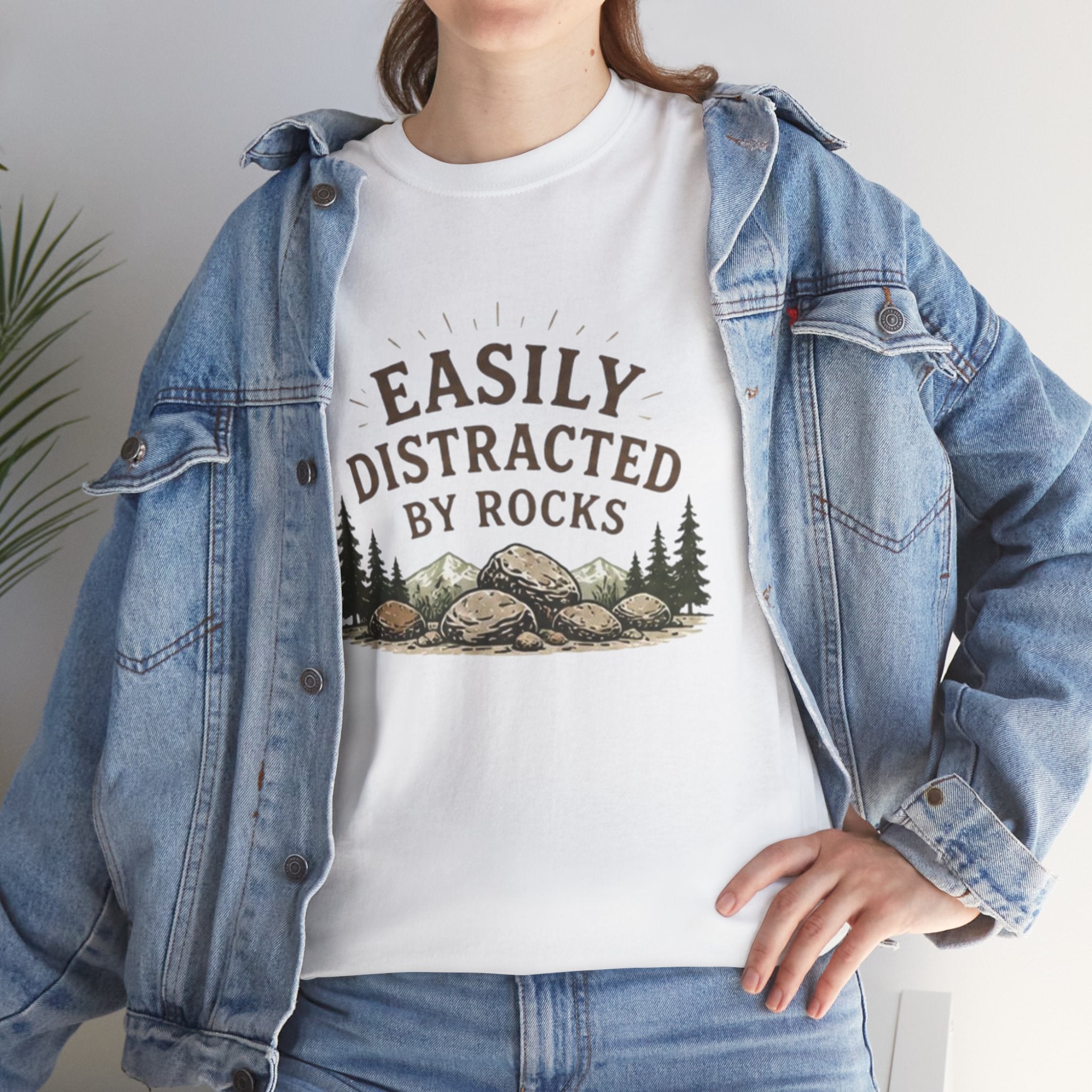 Easily Distracted by Rocks T-Shirt | Funny Geology Lover Tee