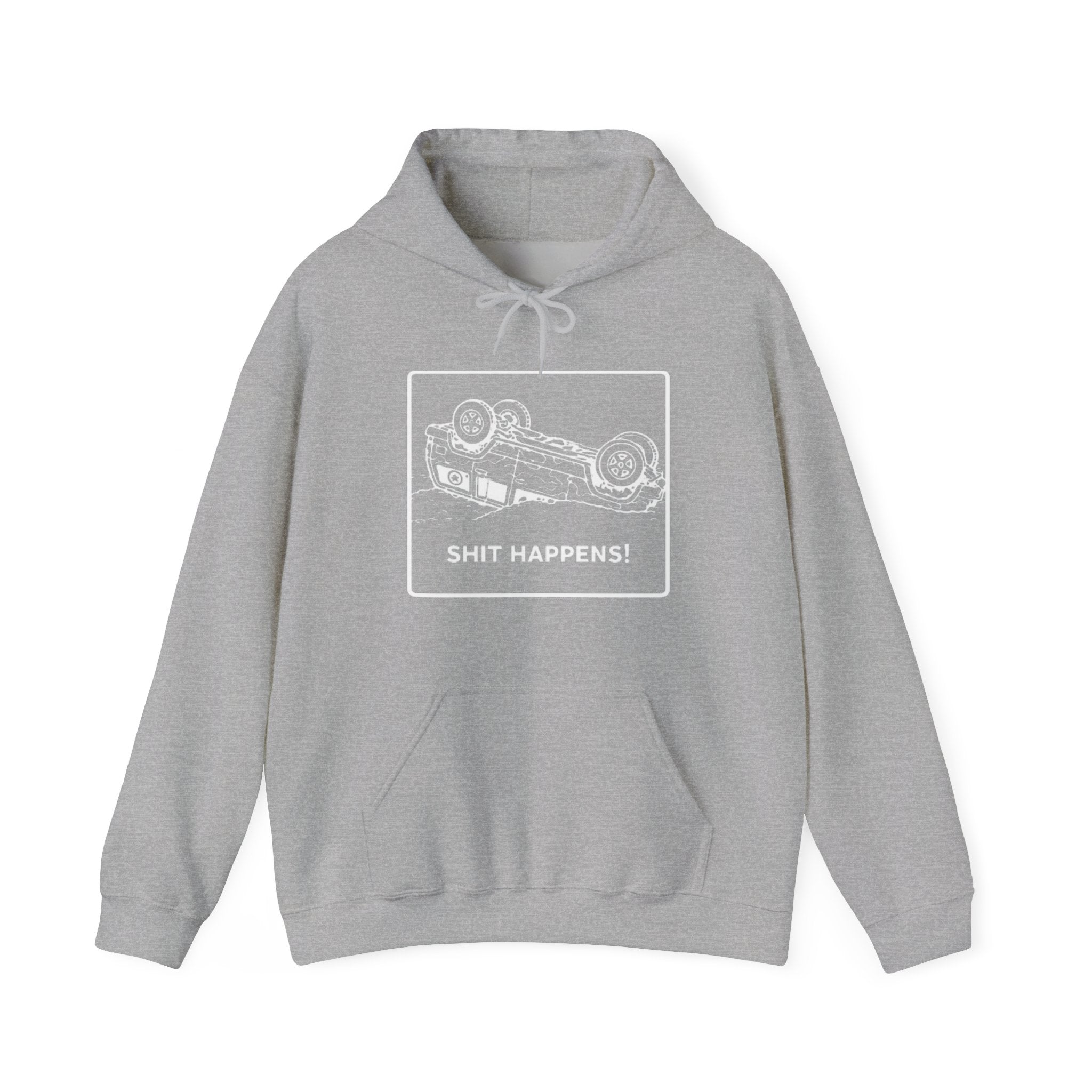 Shit Happens Crashed Car Hoodie