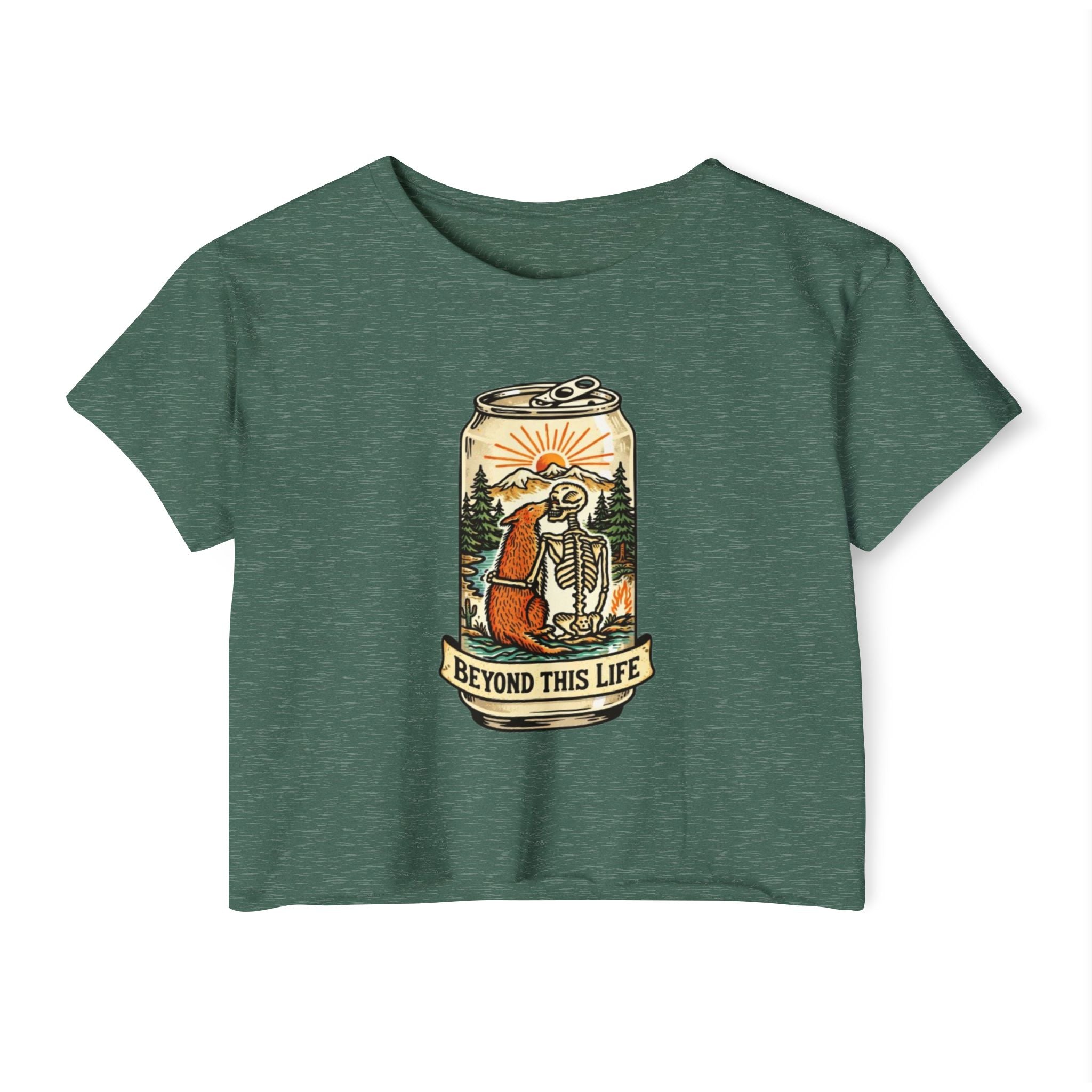 Festival Crop Top | Beyond This Life Can Art Graphic