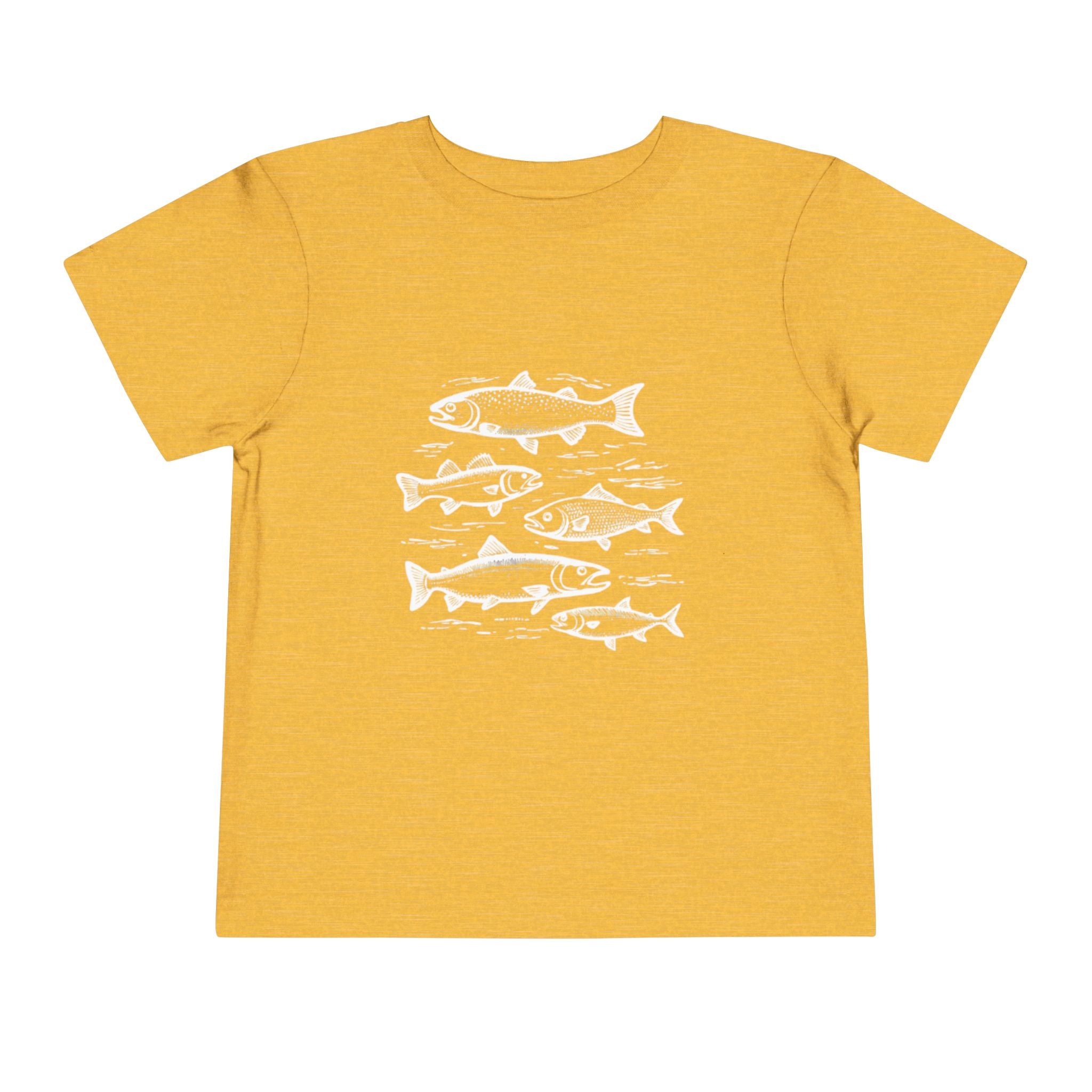 Toddler Tee | Vintage Fish Sketches Kids Short Sleeve Shirt