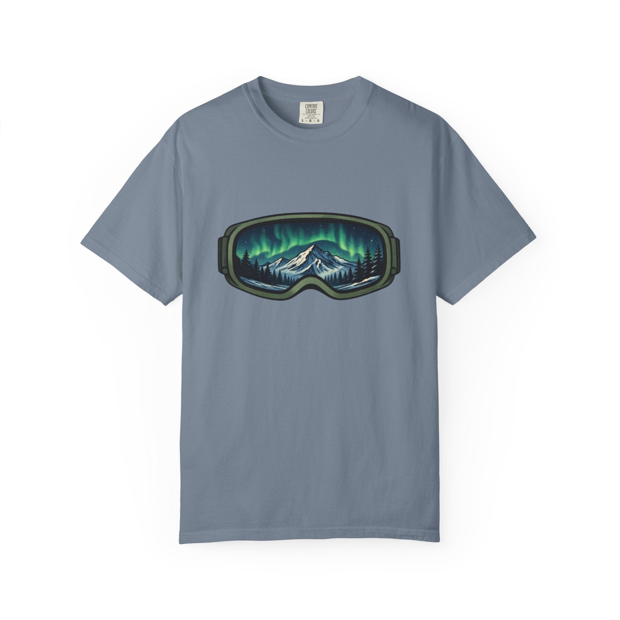 Ski Goggle Northern Lights Mountain T-Shirt