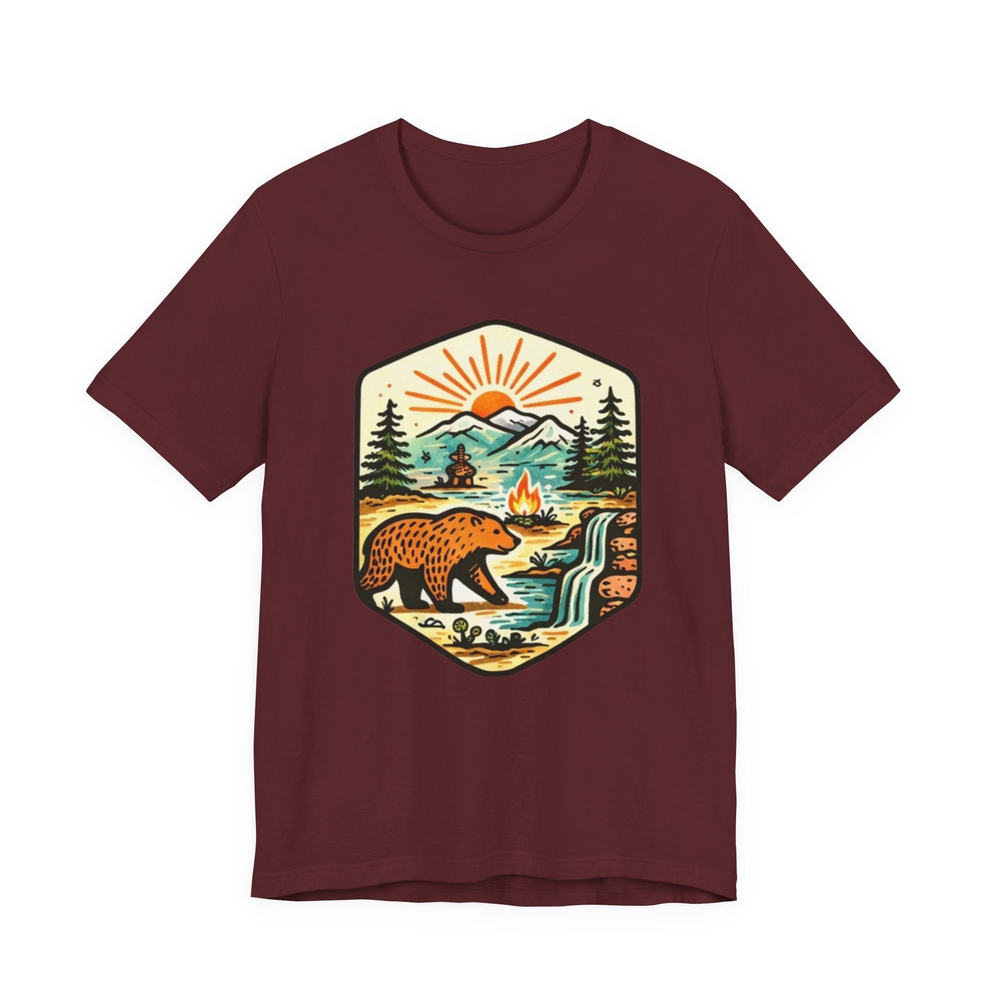 Retro Wilderness Bear T-Shirt Vintage Outdoors Graphic Tee