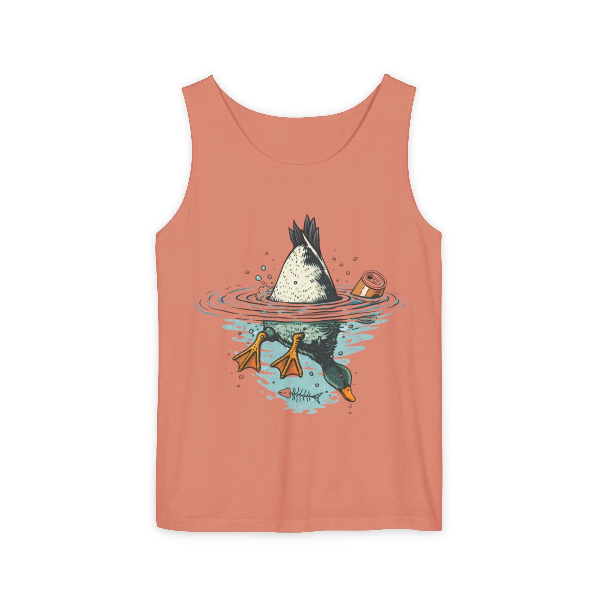 Duck Diving Tank Top | Funny Duck Butt Illustration Summer Tank