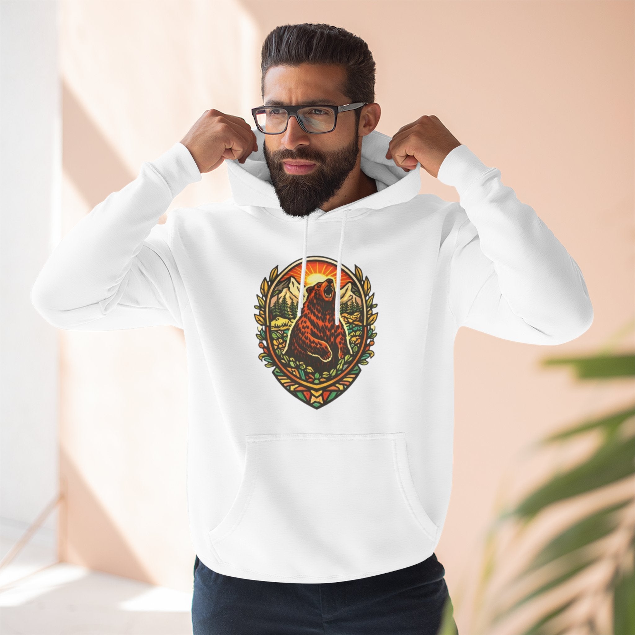 Vintage Roaring Bear Fleece Hoodie