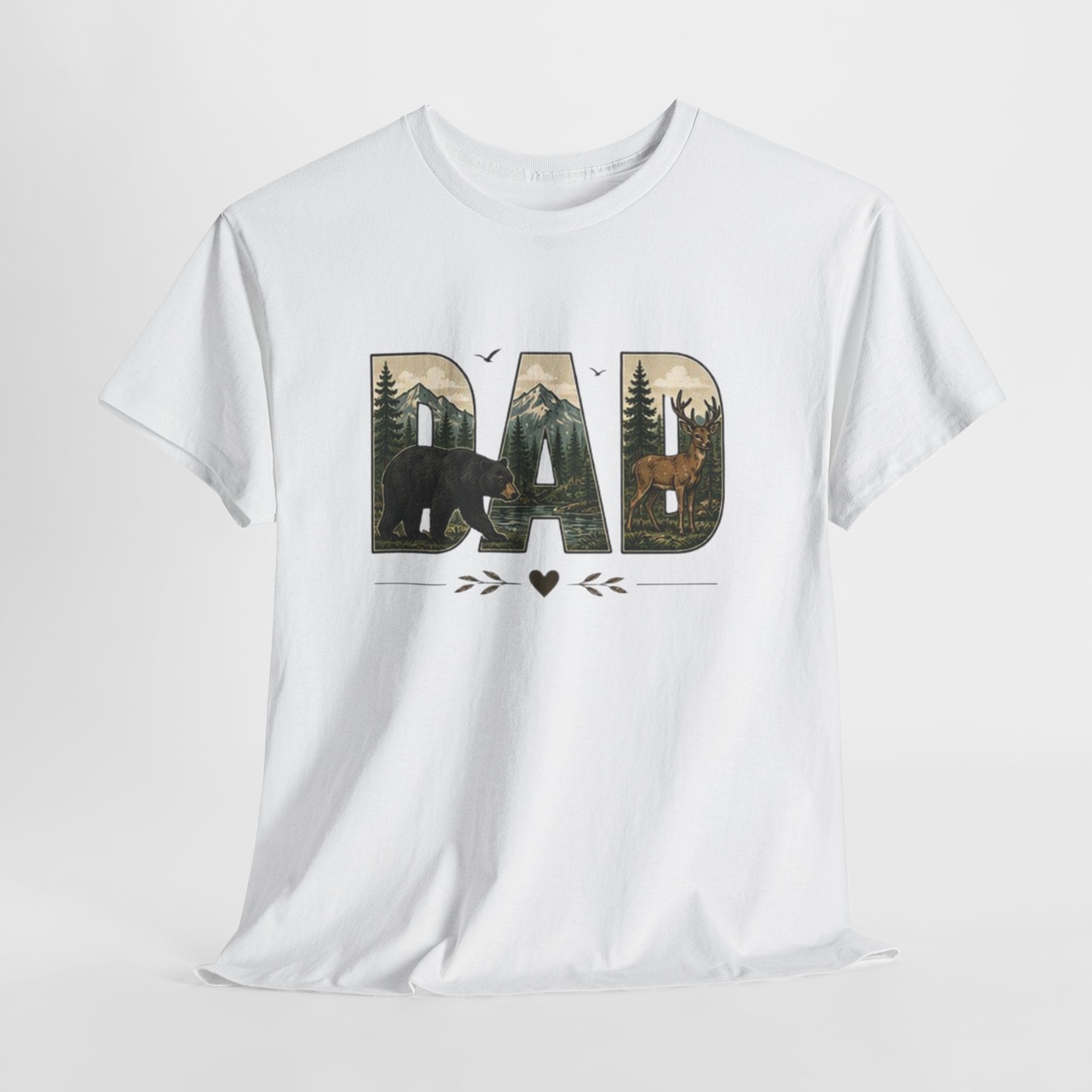 Dad Woodland Bear Graphic Tee | Fathers Day Outdoor Camping Shirt